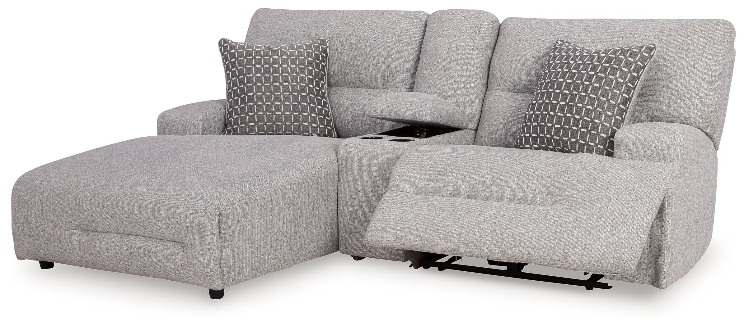 Acklen Place Pewter 3-Piece Left Arm Facing Chaise Power Reclining Sectional - Image 4