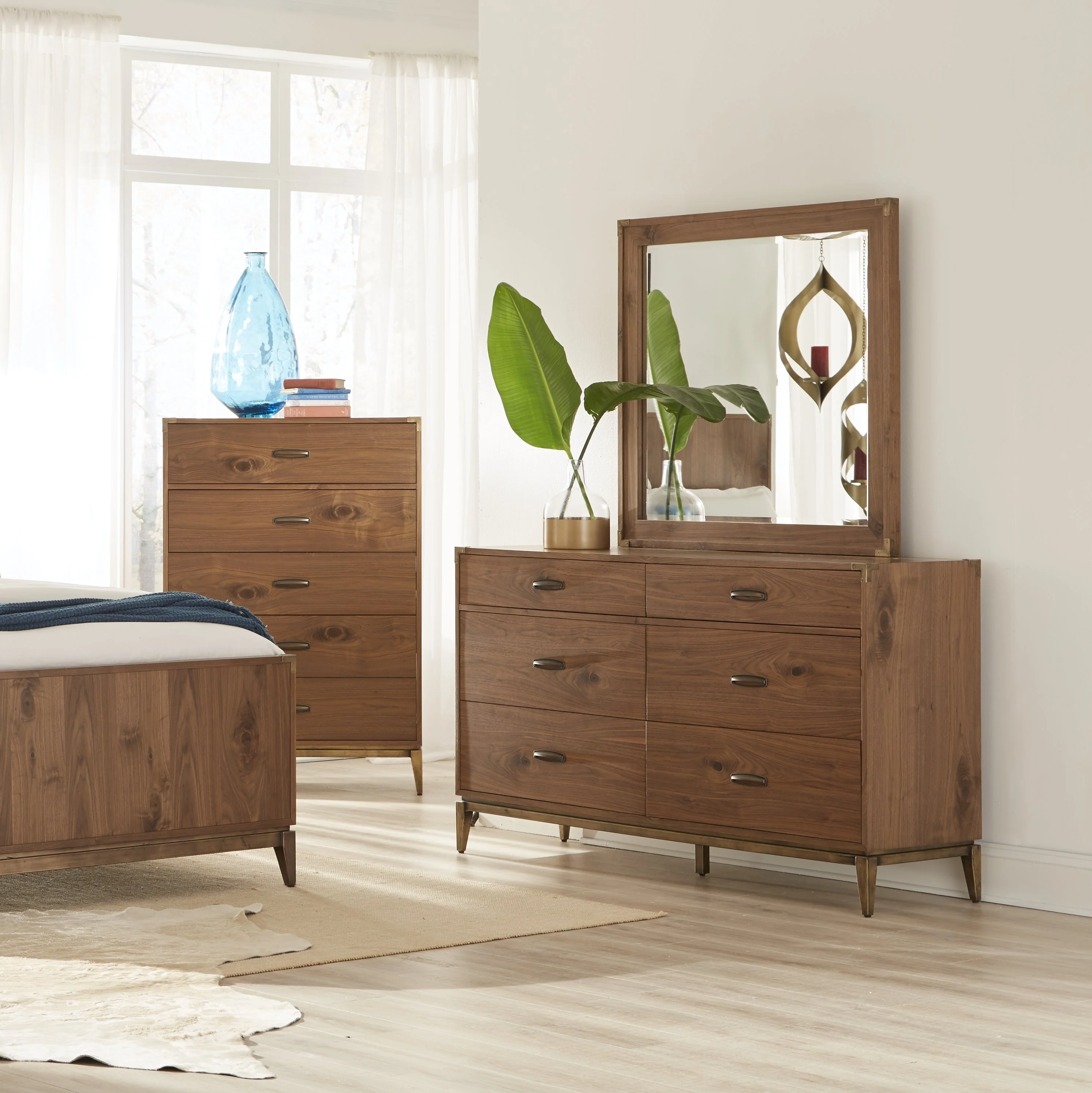 Adler Six Drawer Dresser in Natural Walnut - Image 2