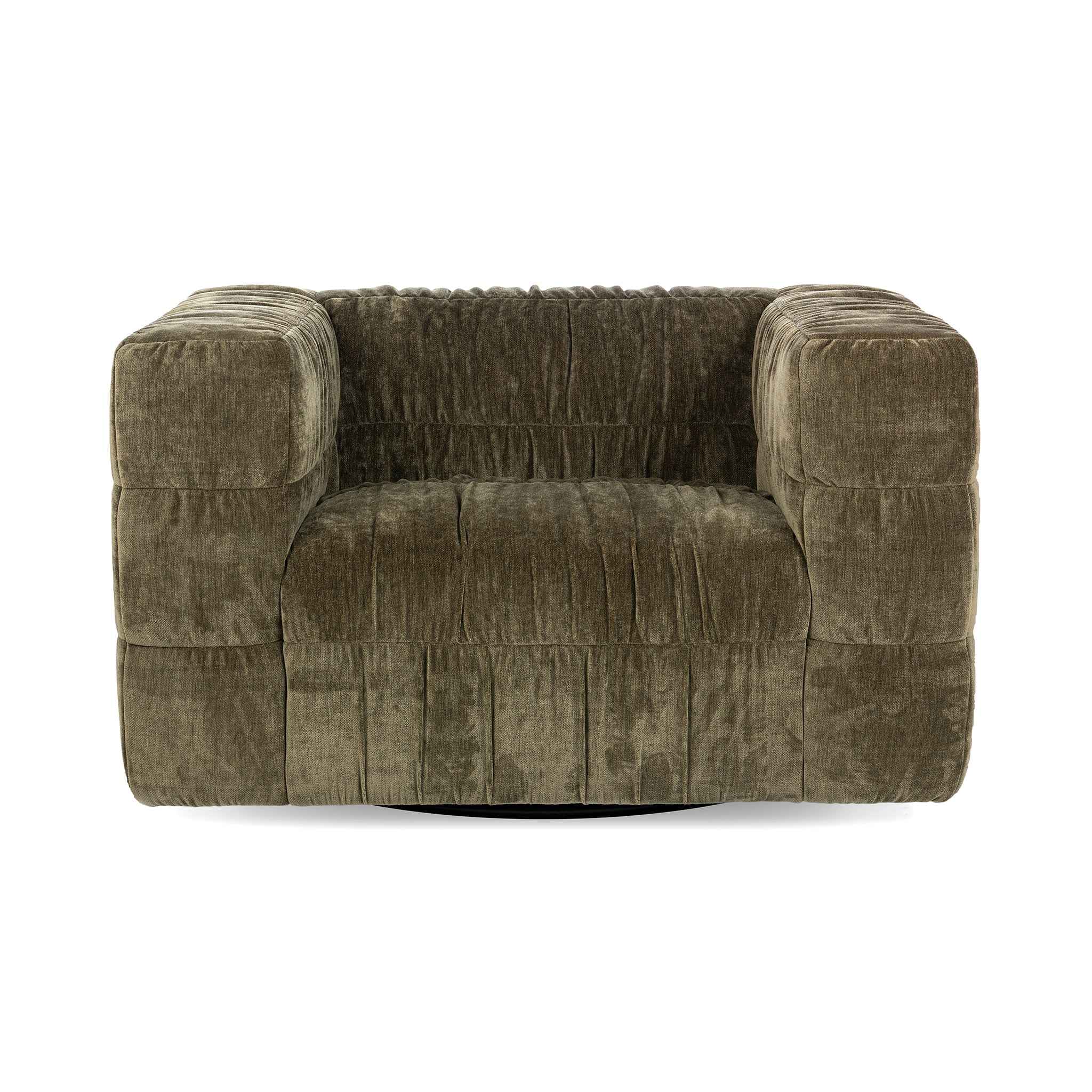 Afeela Swivel Chair - Olive Green - Image 2