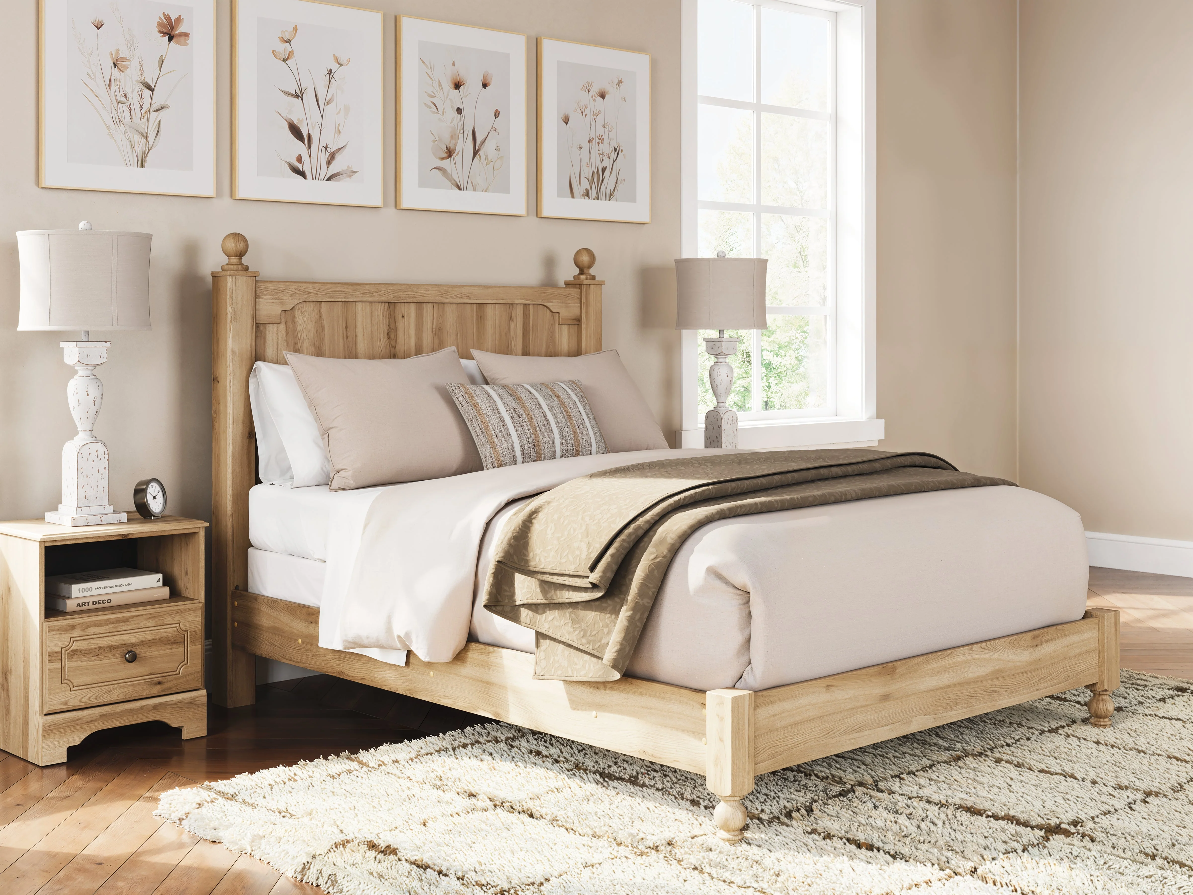 Aleaport Warm Brown Queen Panel Bed - Image 8