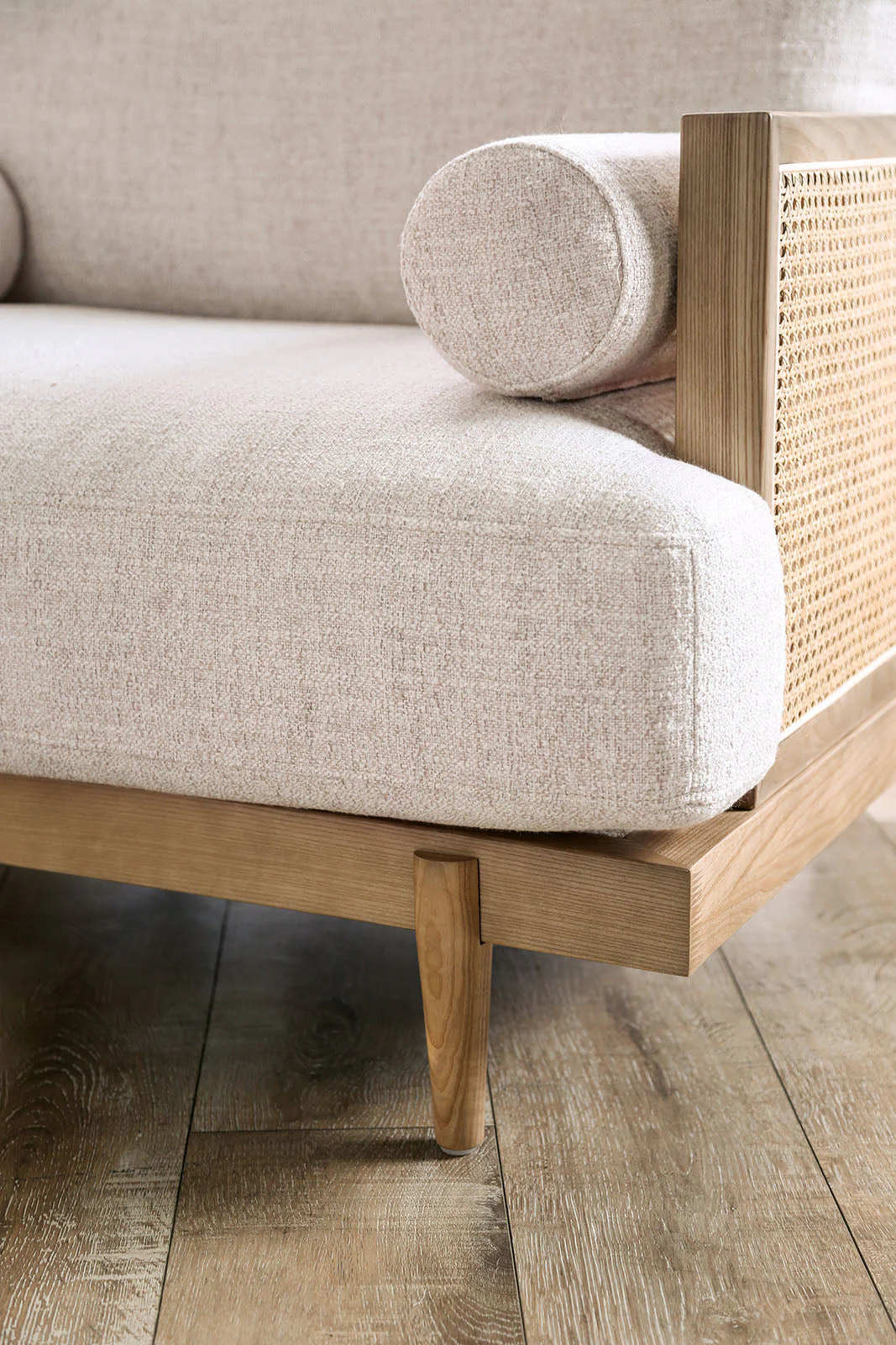 Alesund Beige/Light Oak Sofa & Loveseat - Image 6