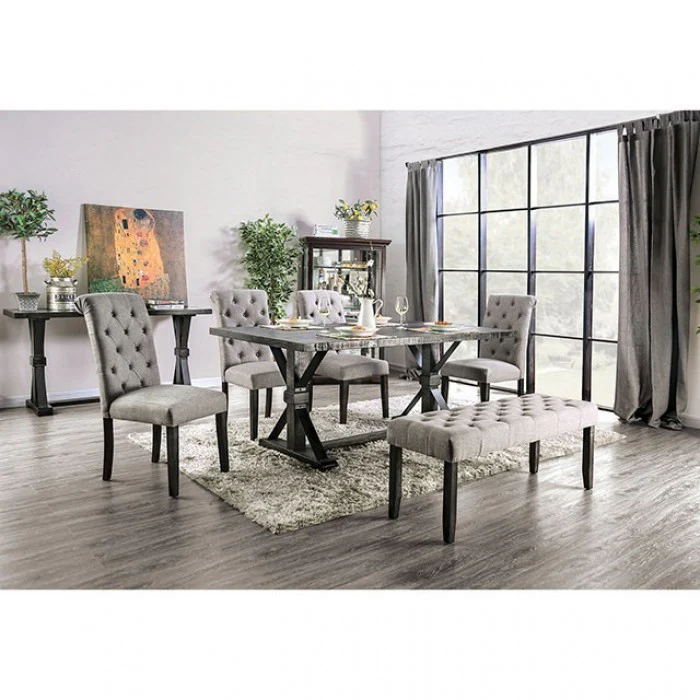 Alfred Antique Black/Rustic 6-Piece Dining Room Set
