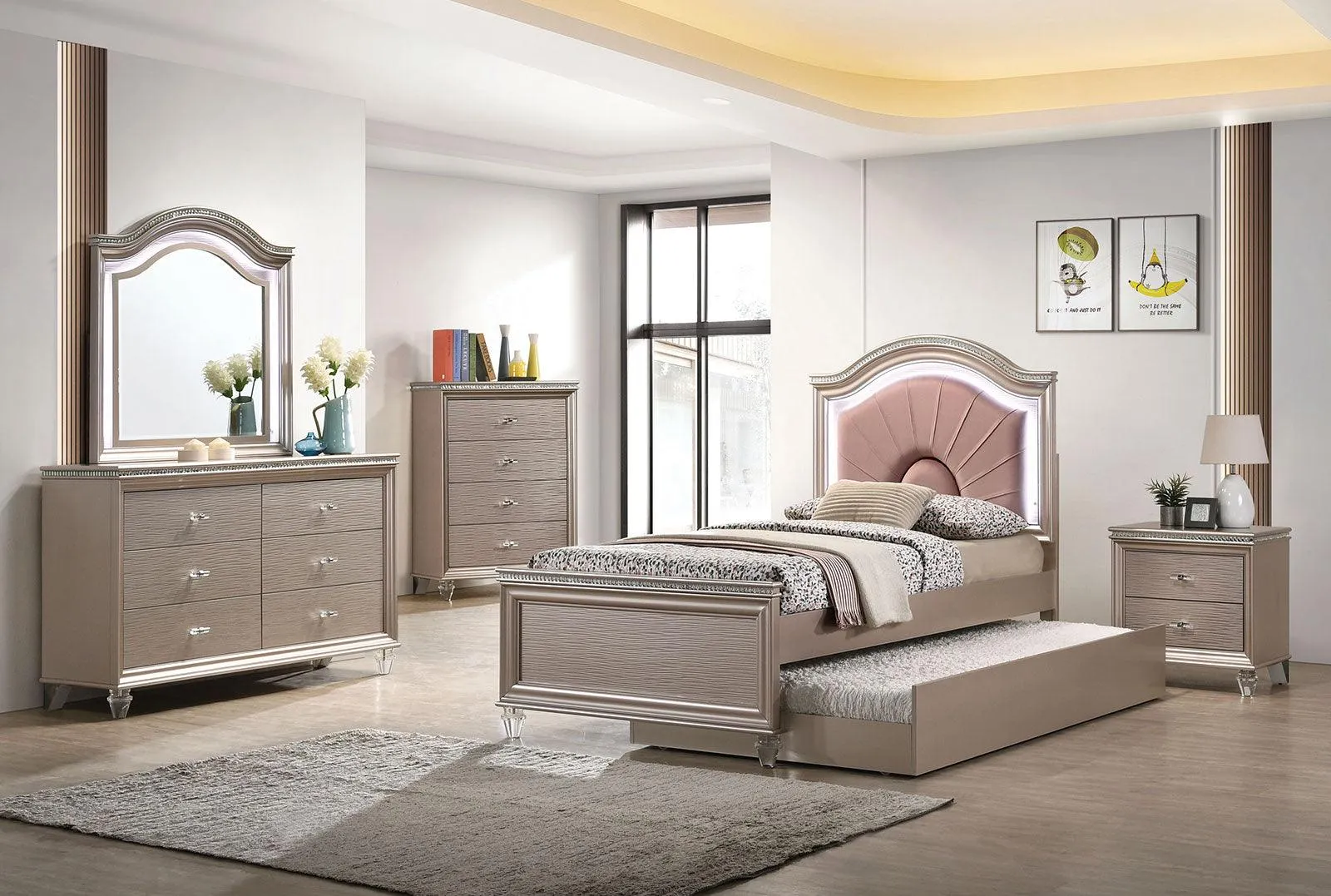 Allie Rose Gold Full Bed - Image 2