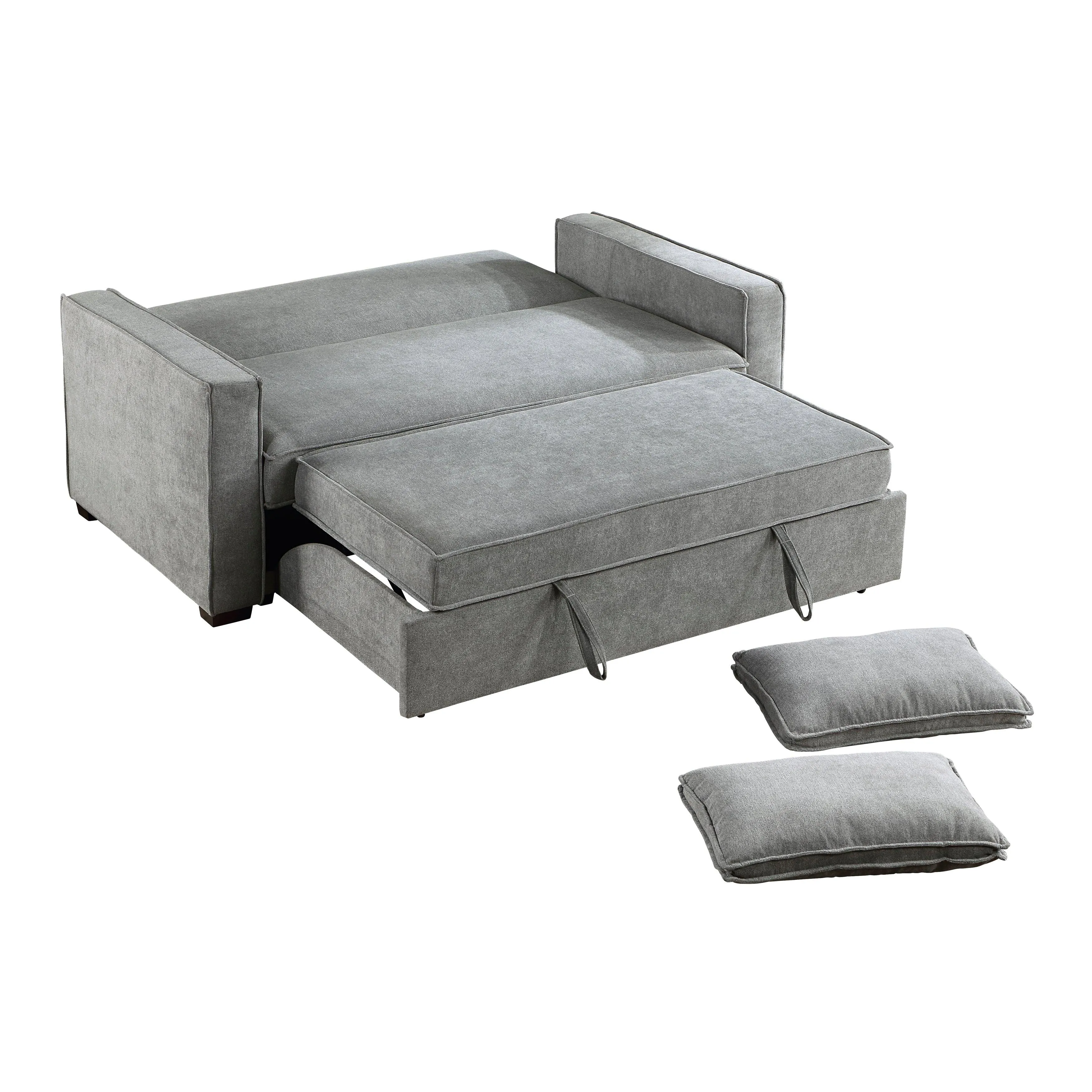 Alta Gray Convertible Studio Sofa with Pull-out Bed - Image 8