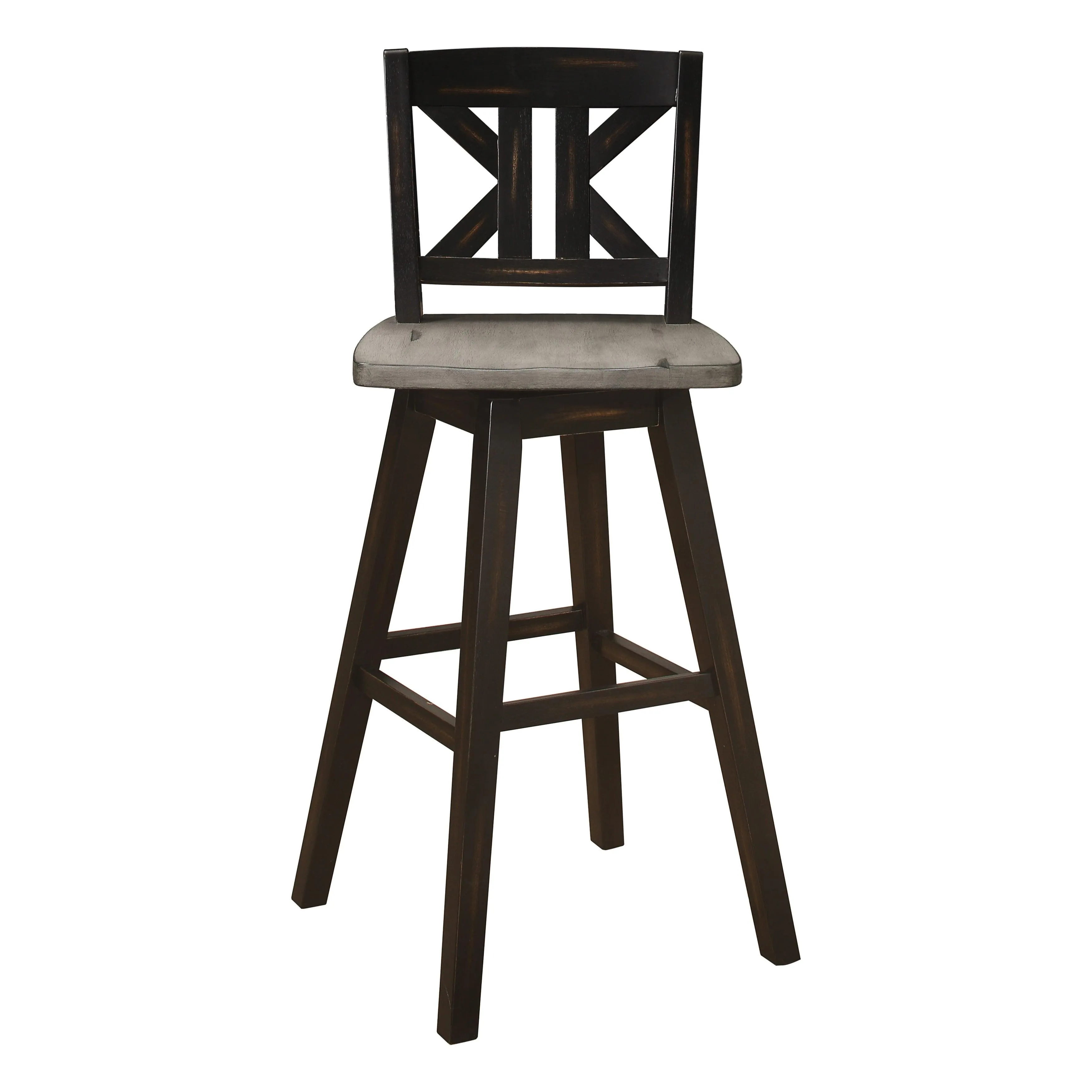 Amsonia Black Swivel Pub Counter Height Chairs, Set of 2 - Image 5
