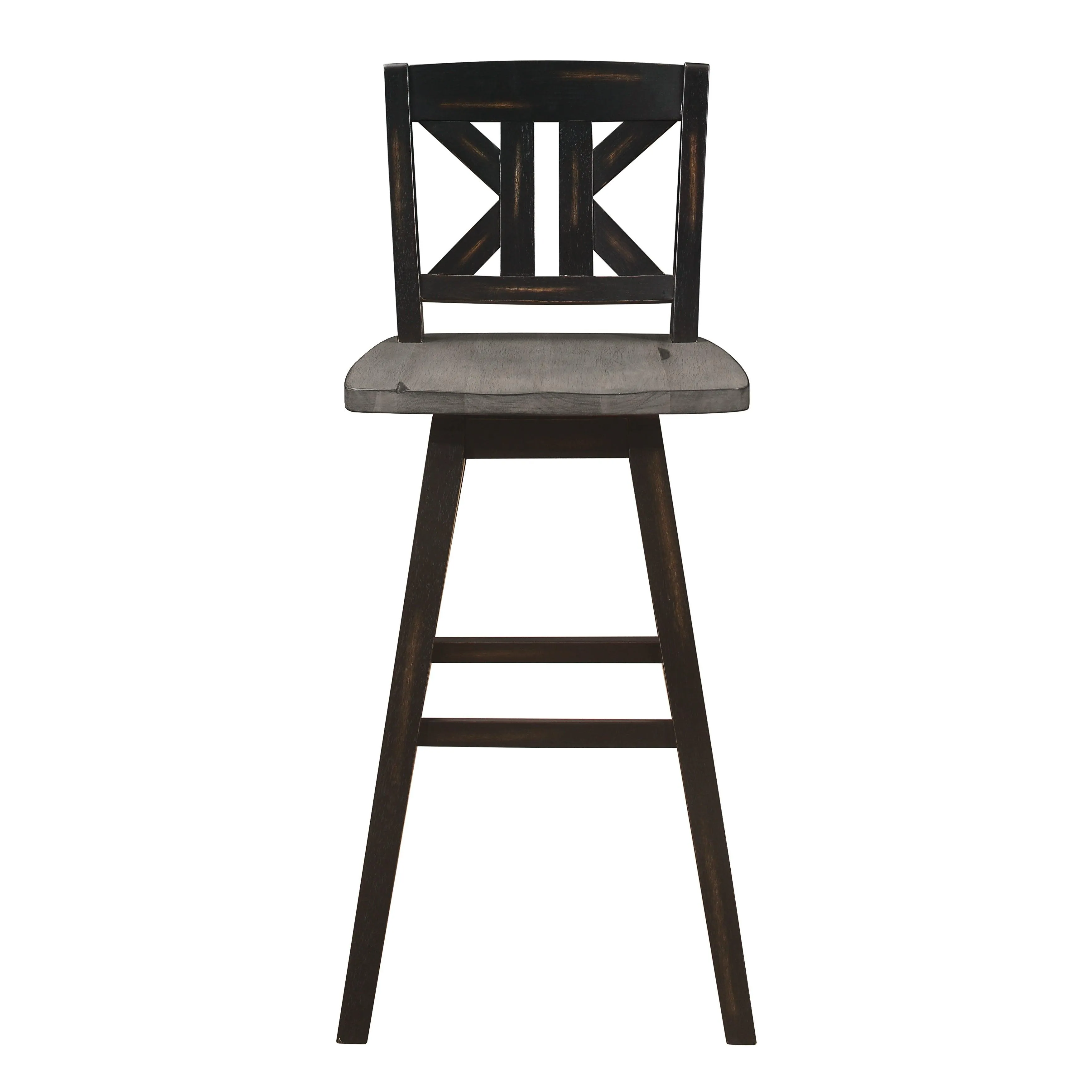 Amsonia Black Swivel Pub Counter Height Chairs, Set of 2 - Image 9