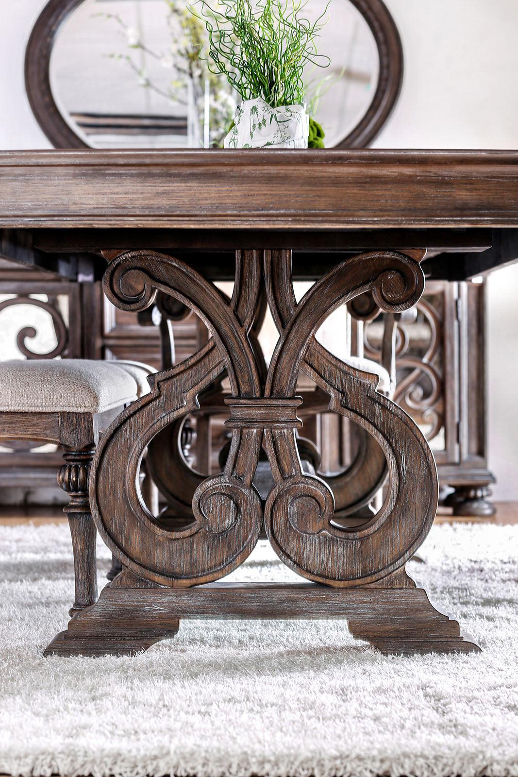 Arcadia Rustic Natural Tone/Ivory Dining Table Only - Image 2