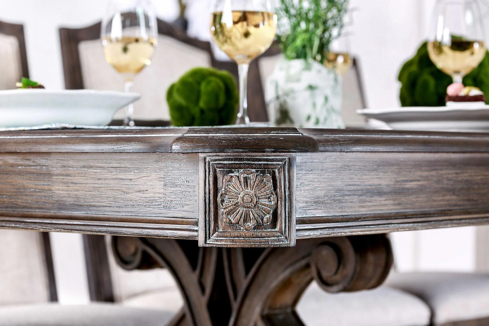 Arcadia Rustic Natural Tone/Ivory Dining Table Only - Image 4