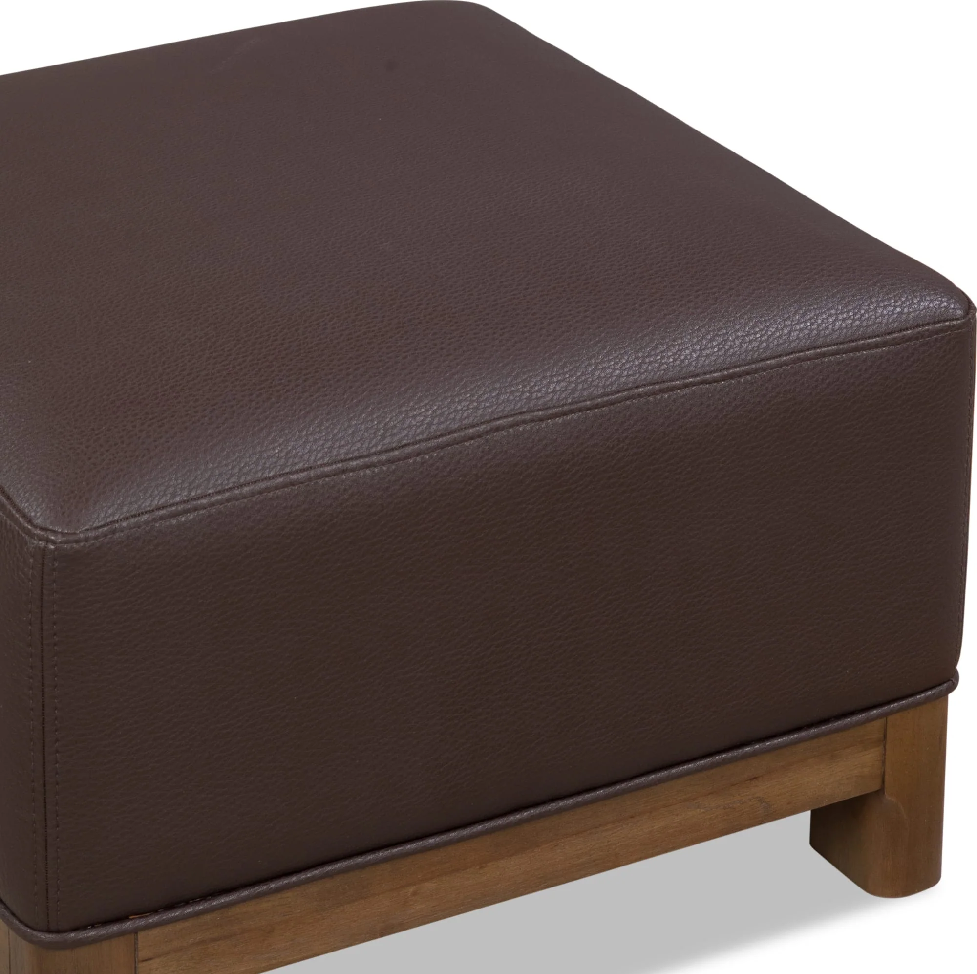 Arden Tavern Brown Upholstered Ottoman - Image 5
