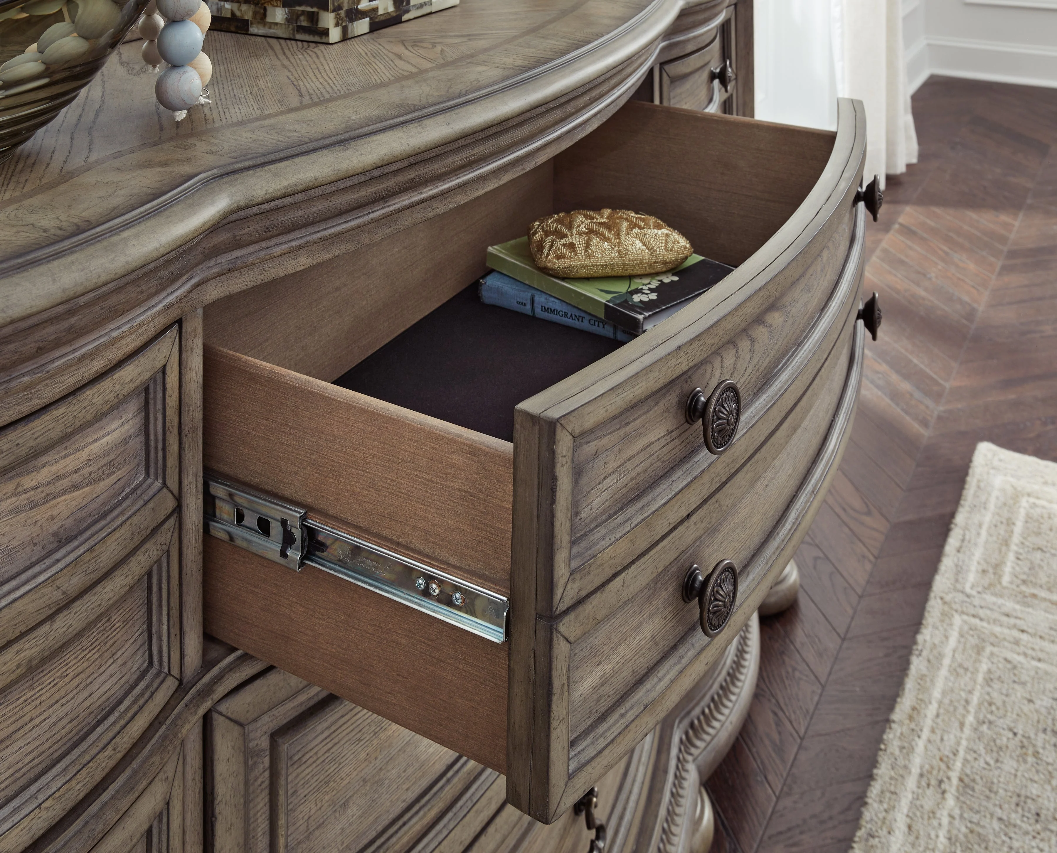 Ardenfield Light Brown Dresser and Mirror - Image 4
