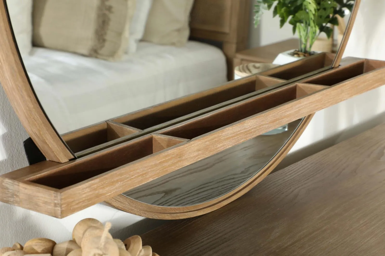 Arini Sand Wash Round Dresser Mirror - Image 4