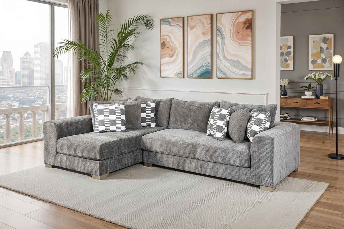 Artesia Charcoal Gray Sectional - Image 2
