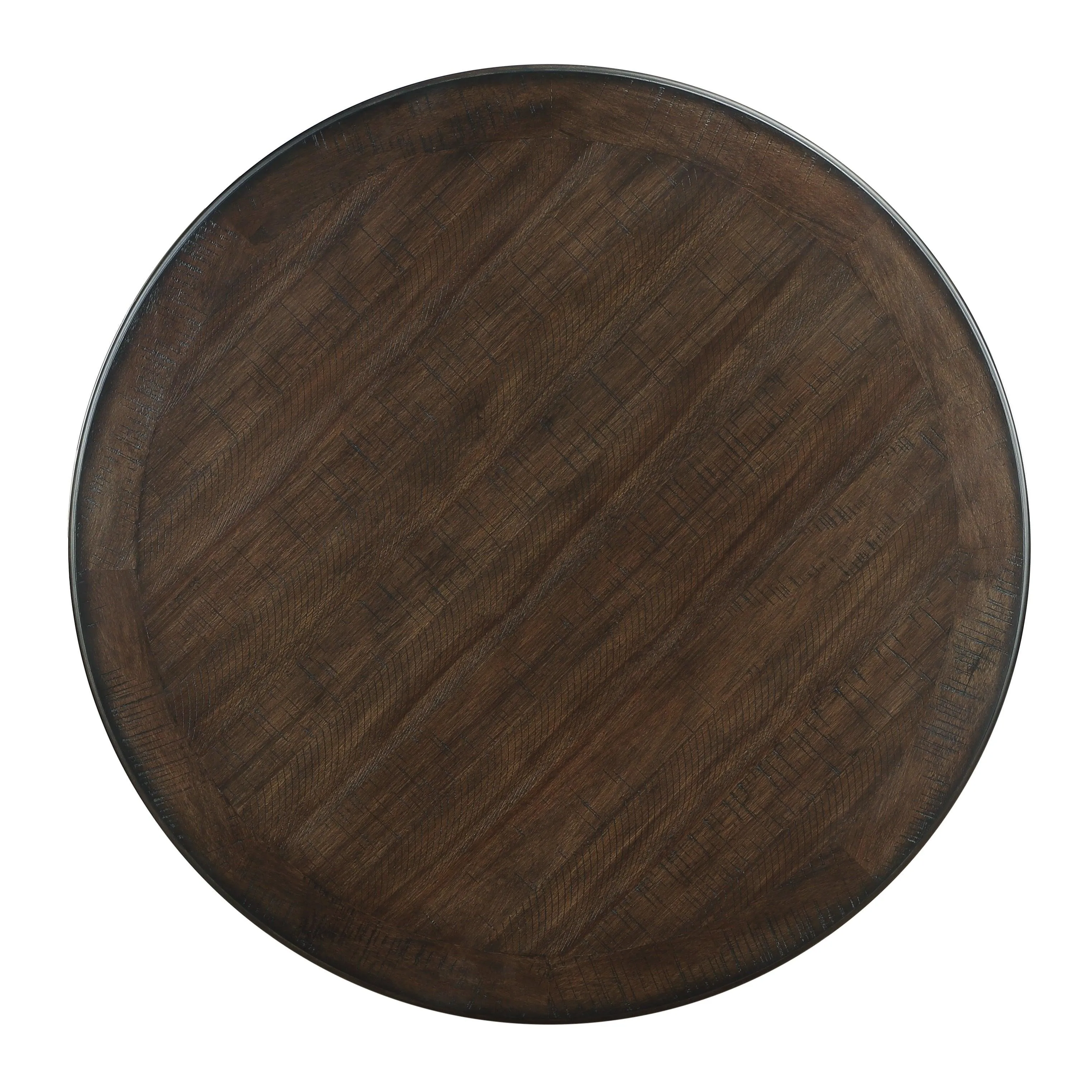 Asher Black/Brown Round 5-Piece Dining Room Set - Image 4