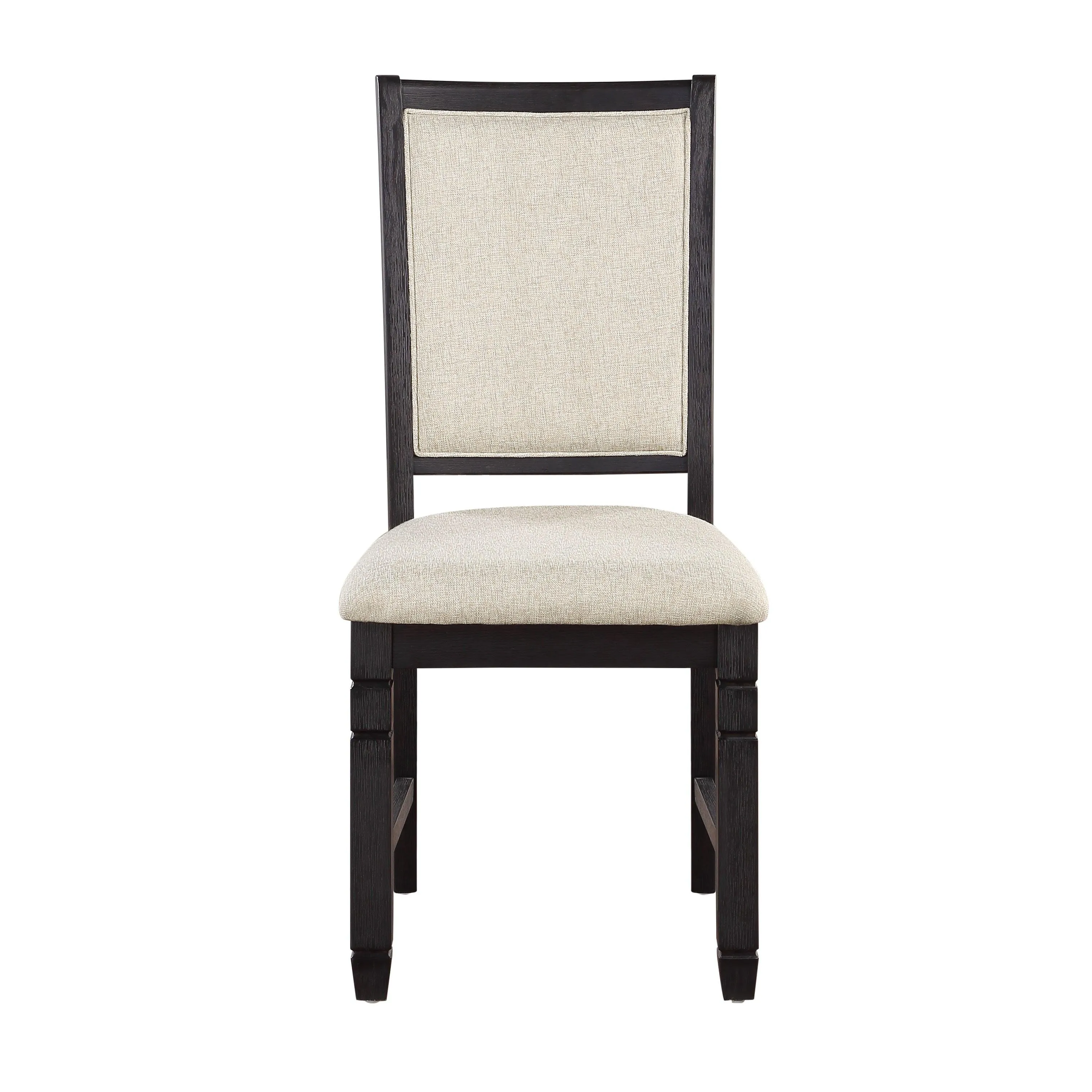 Asher Black/Brown Round 5-Piece Dining Room Set - Image 5