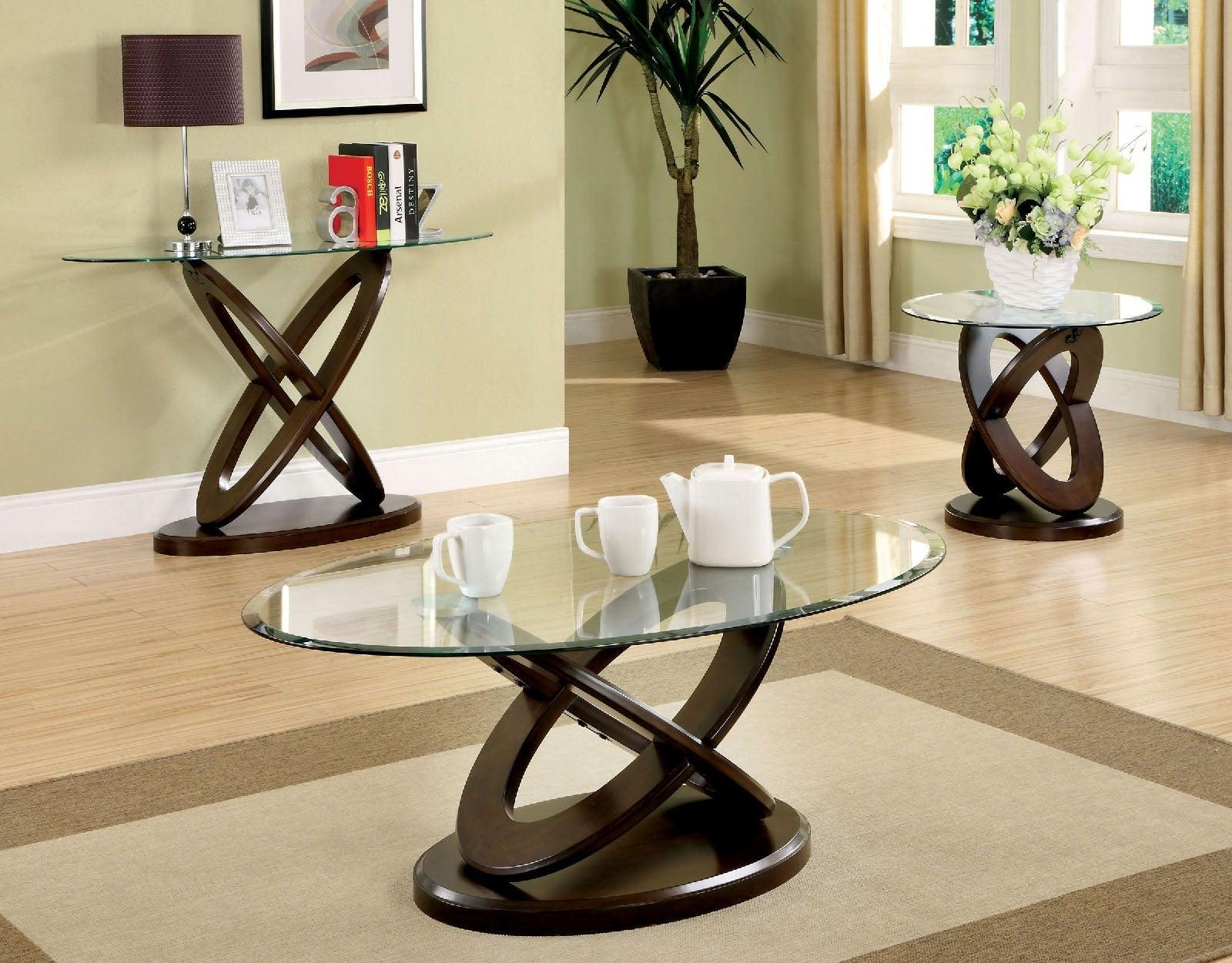 Atwood Dark Walnut Oval Sofa Table - Image 2