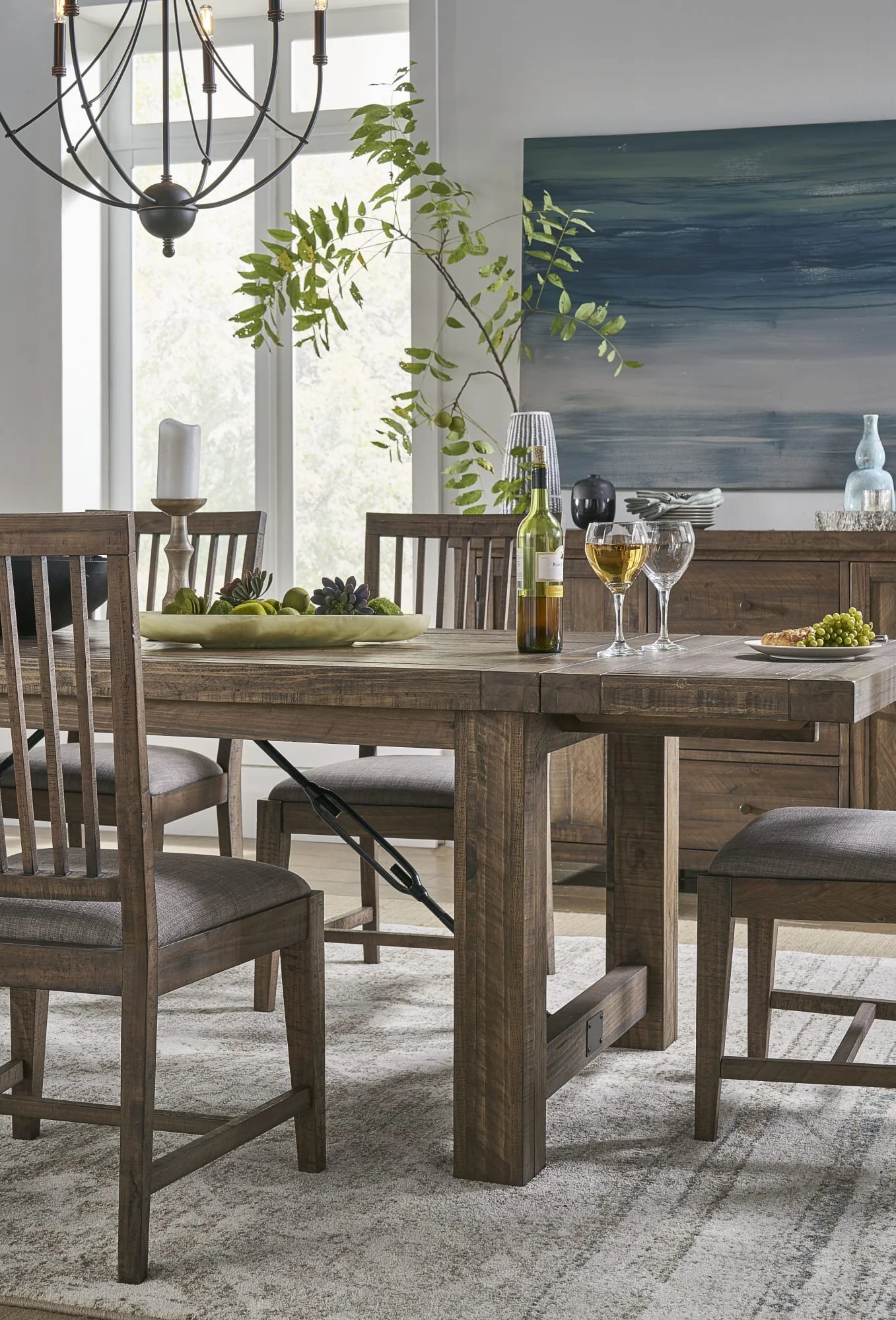 Autumn Flint Oak Solid Wood Upholstered Dining Chair (Set of 2) - Image 3