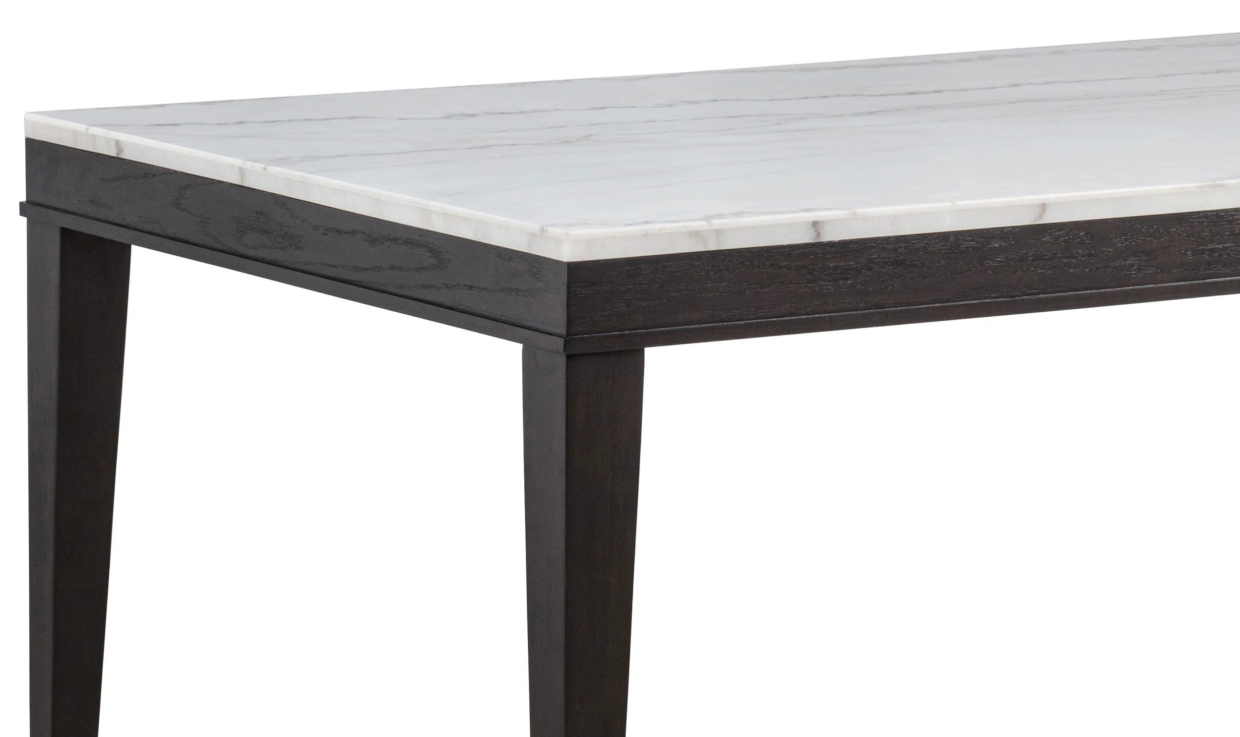 Averill Coffee Bean 72-inch Rectangular White Marble Top Dining Table - Image 9