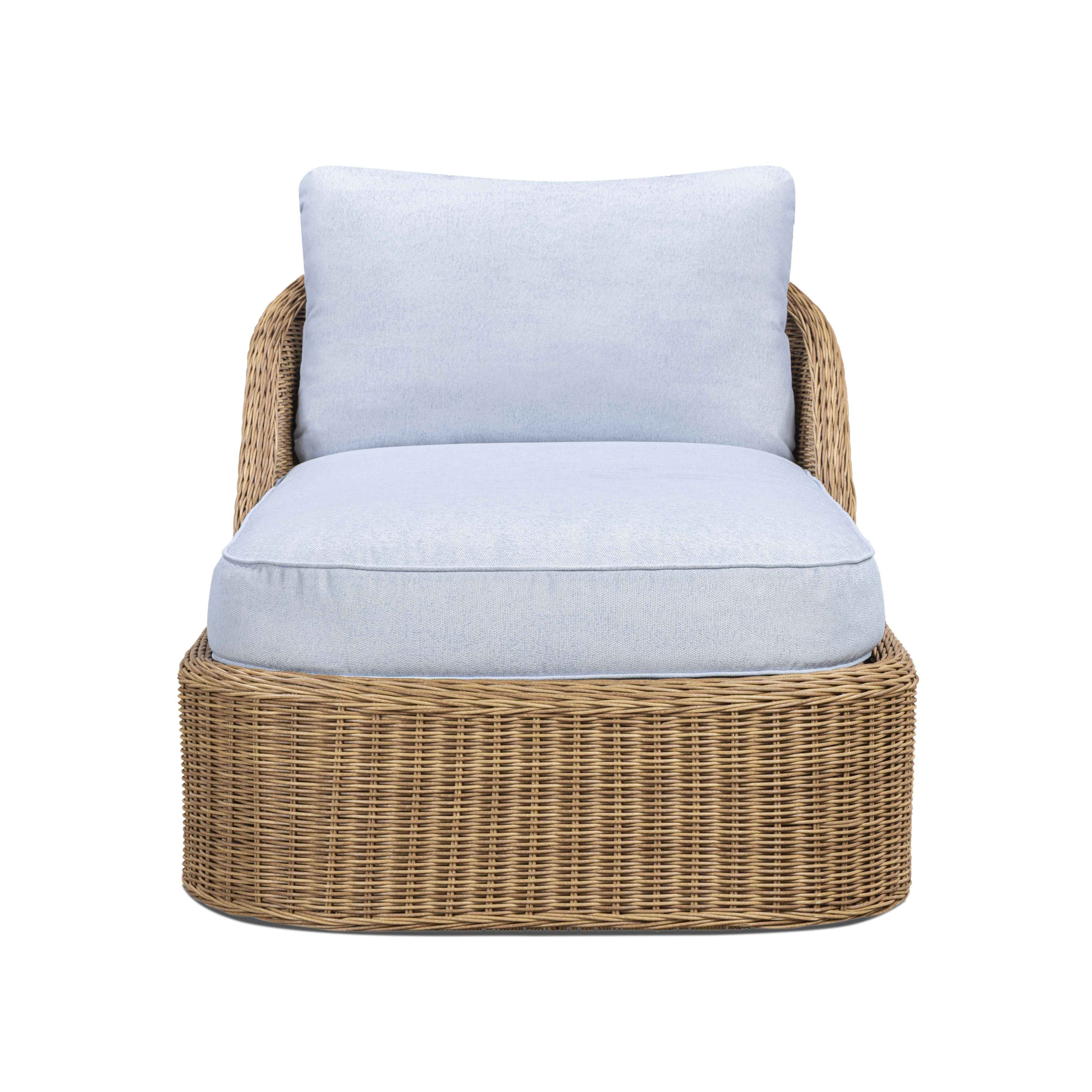 Axel Blue Boucle Outdoor Lounge Chair - Image 2