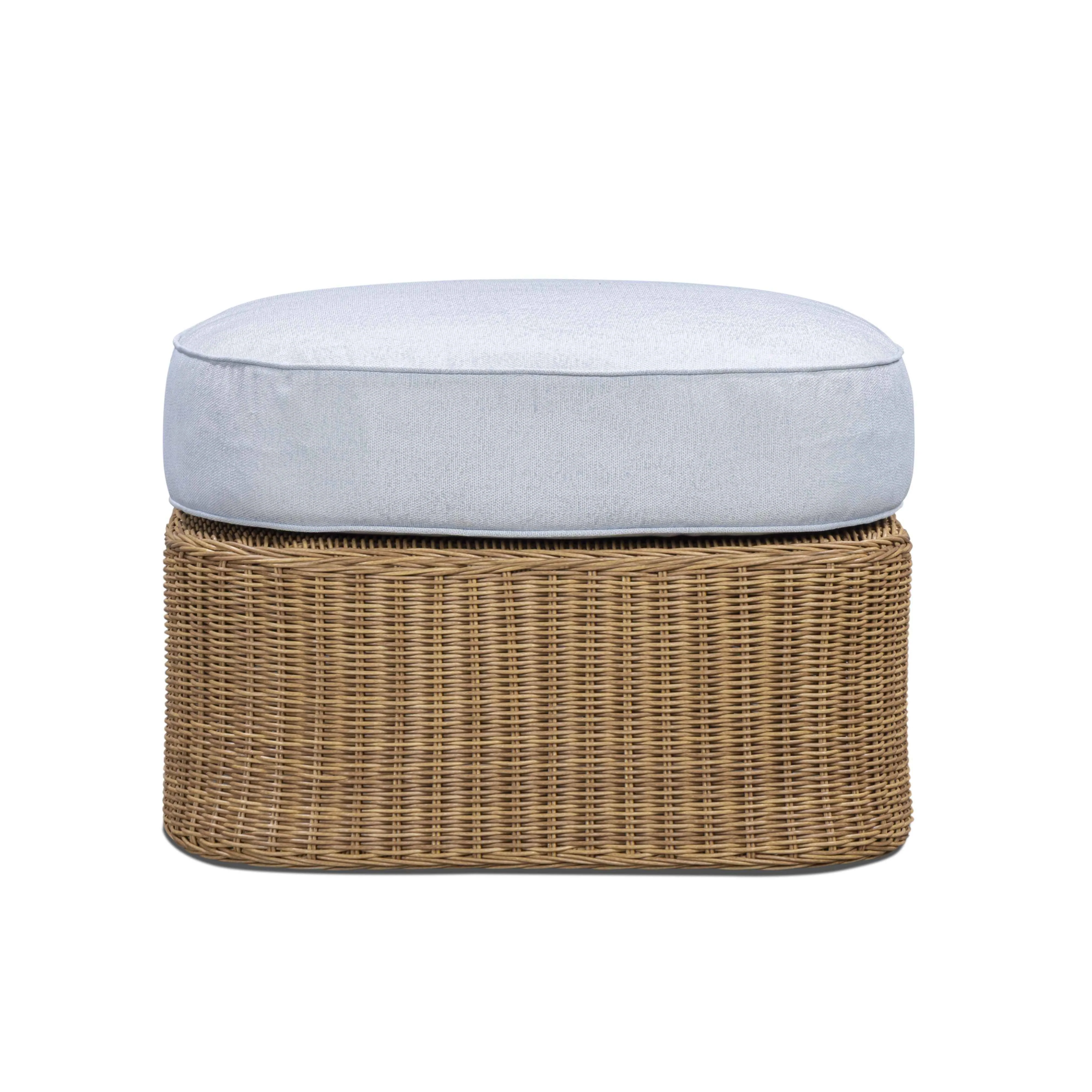 Axel Blue Boucle Outdoor Ottoman - Image 2
