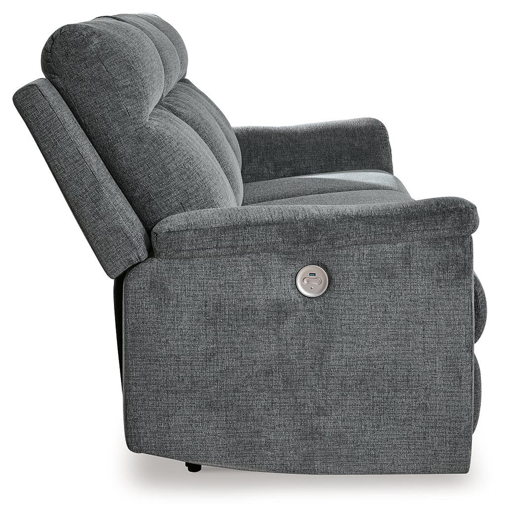Barnsana Gravel Power Reclining Sofa - Image 4