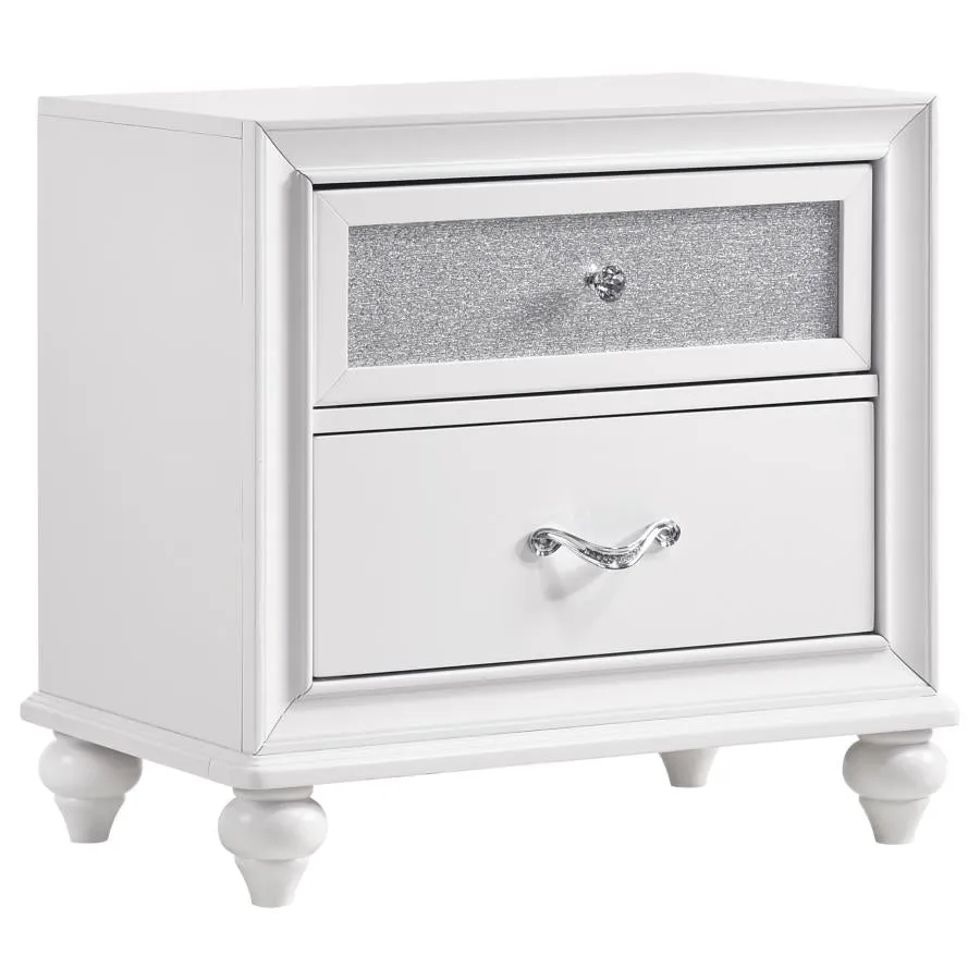 Barzini White 5-Piece Queen Panel Bedroom Set - Image 5