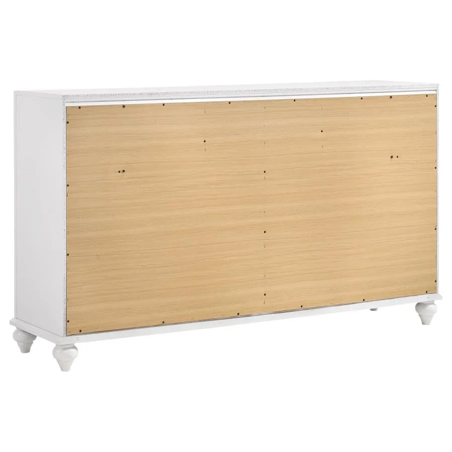 Barzini White 5-Piece Queen Panel Bedroom Set - Image 8