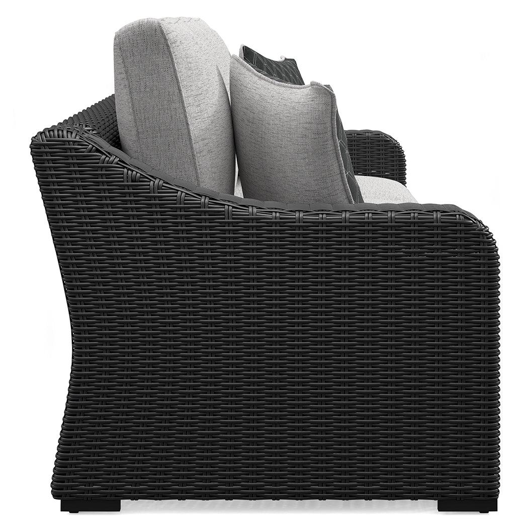 Beachcroft Black/Light Gray Outdoor Sofa - Image 7