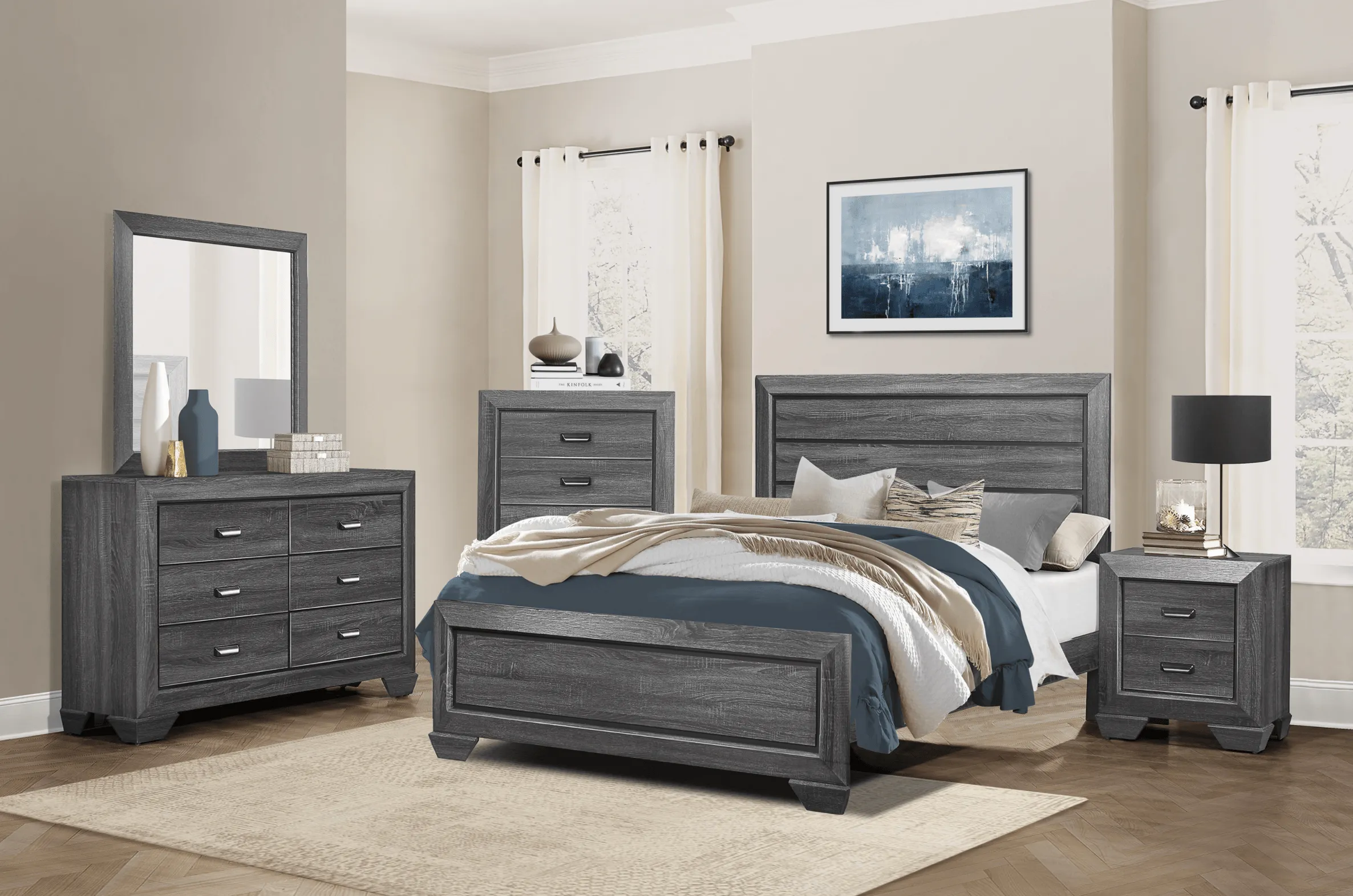 Beechnut Gray King Panel Bed - Image 2