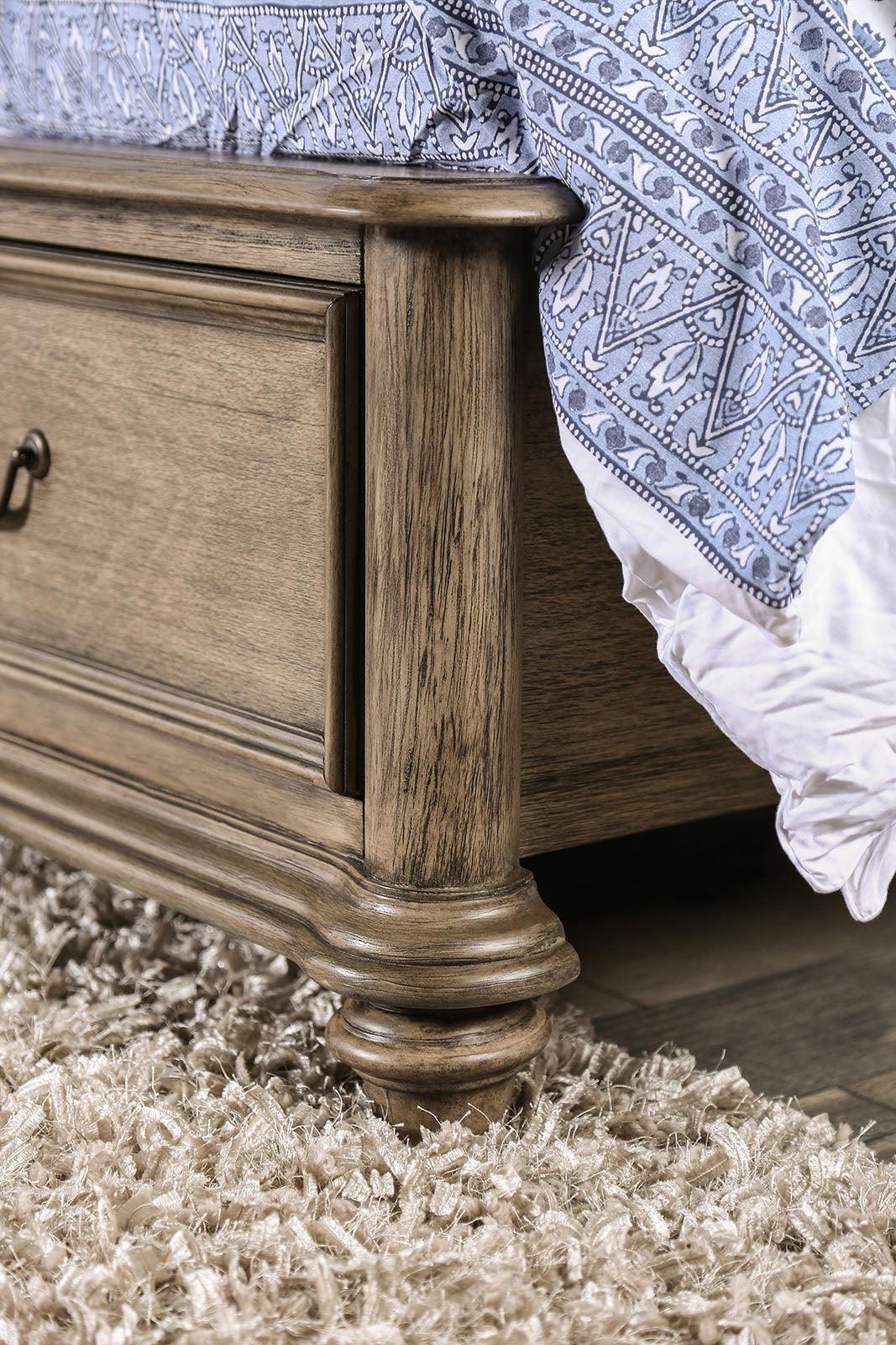 Belgrade Rustic Natural Tone Queen Storage Platform Bed - Image 4