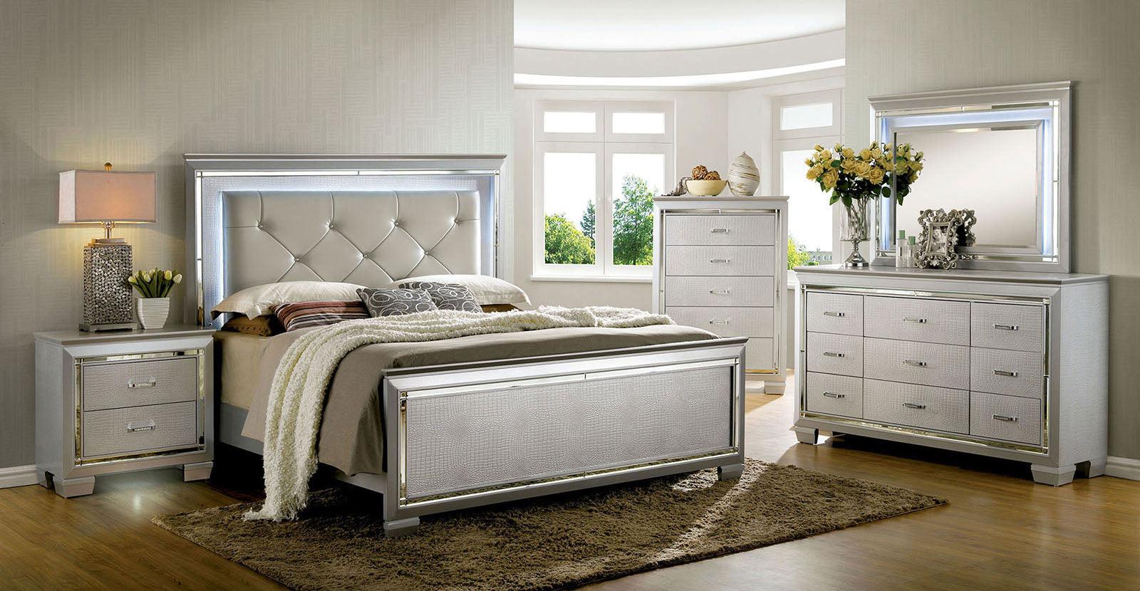 Bellanova Silver LED Queen Bed - Image 2