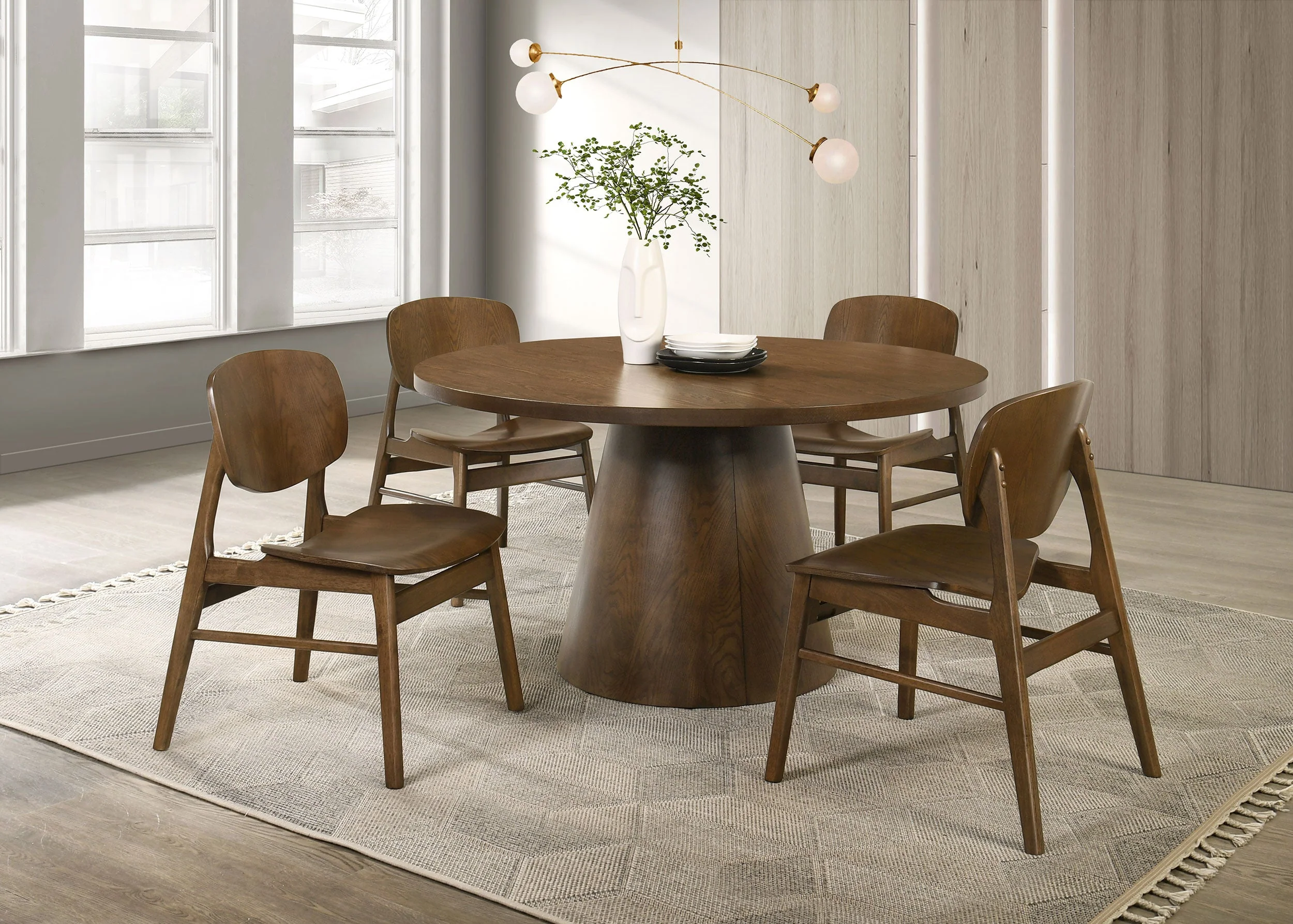 Benford Dark Brown Dining Side Chair Wood Seat (Set of 2) - Image 15