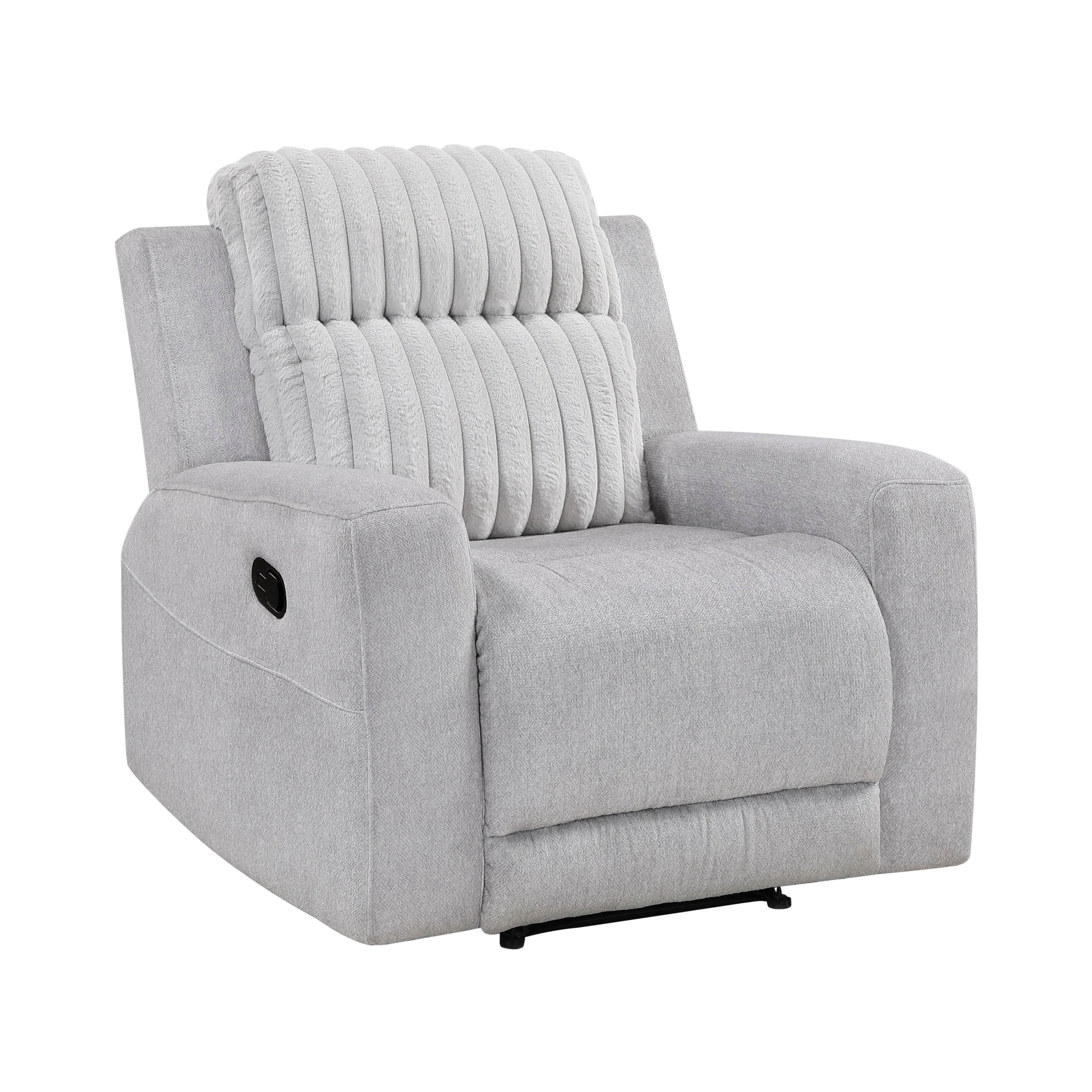 Benton Light Gray Double Reclining Living Room Set - Image 13