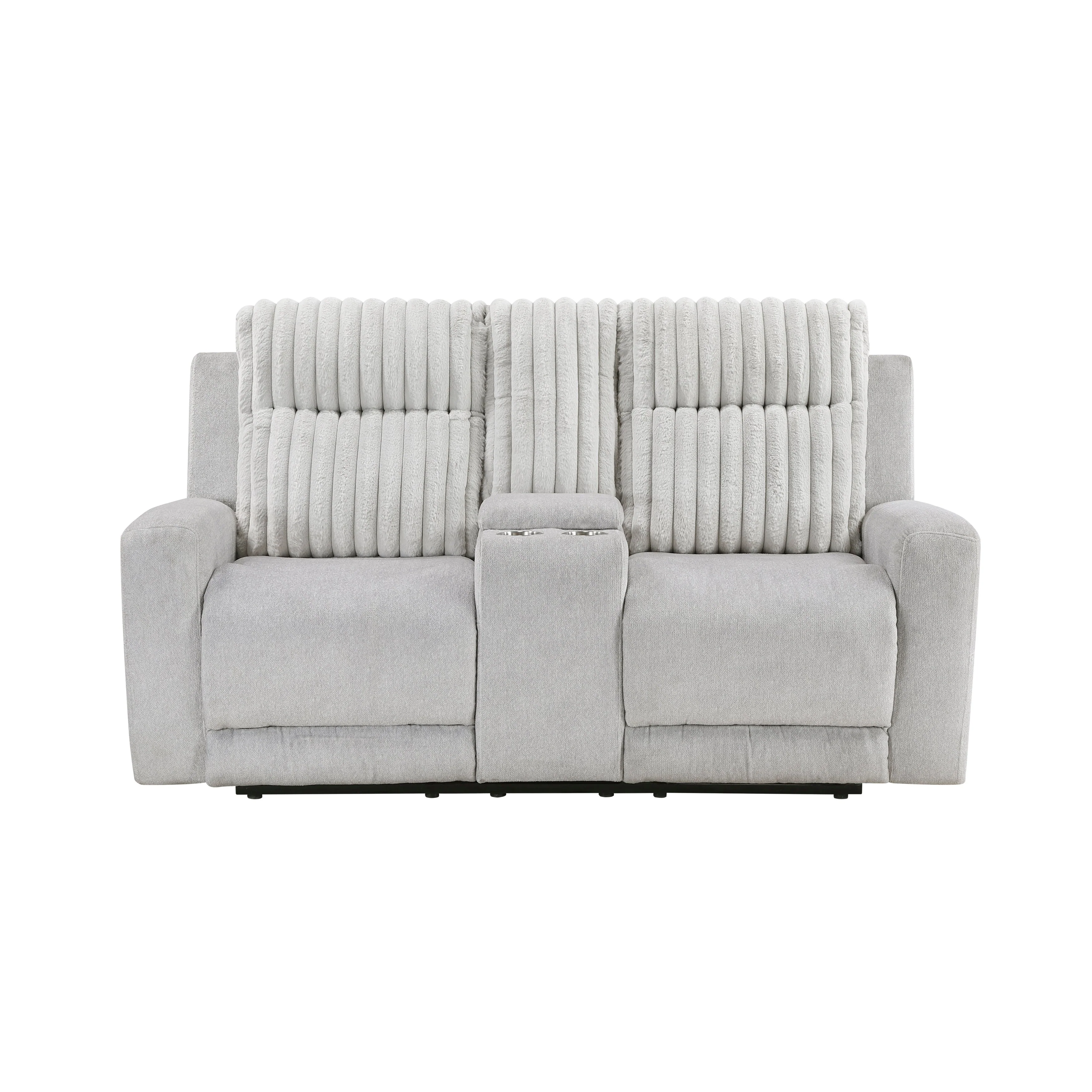 Benton Light Gray Double Reclining Living Room Set - Image 7