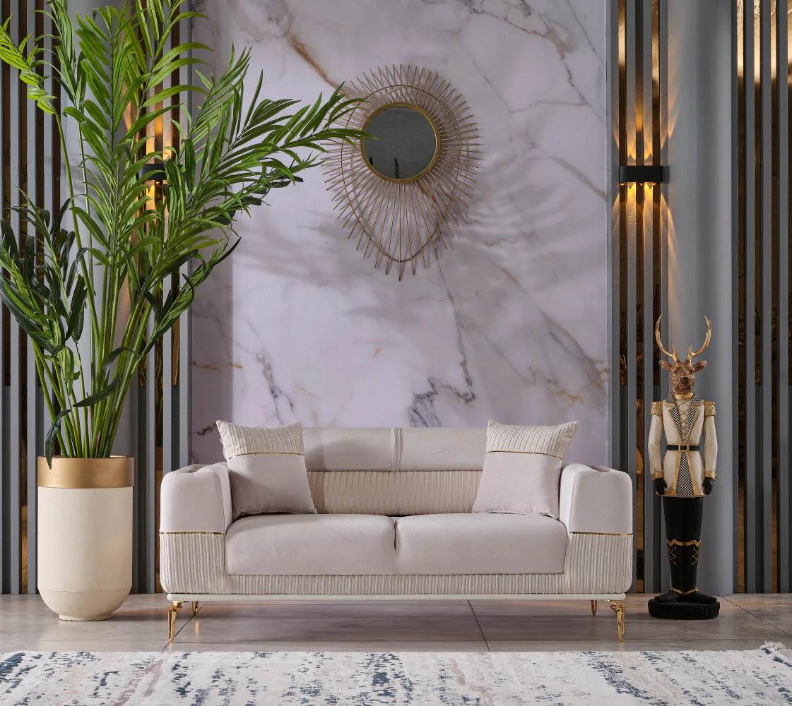 Berlin Beige 3-pieces (Sofa & Loveseat & Chair) Living Room Set - Image 10