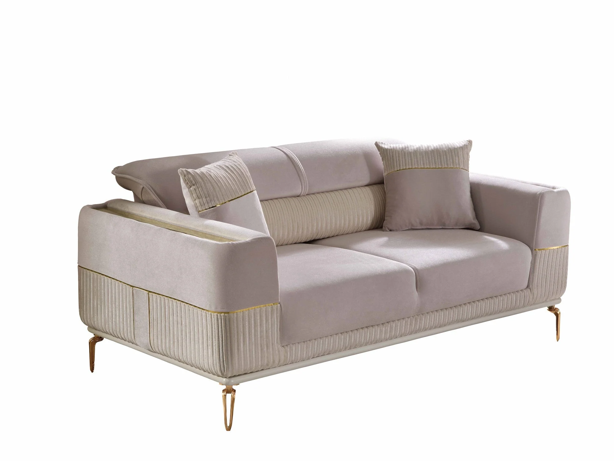 Berlin Beige 3-pieces (Sofa & Loveseat & Chair) Living Room Set - Image 12