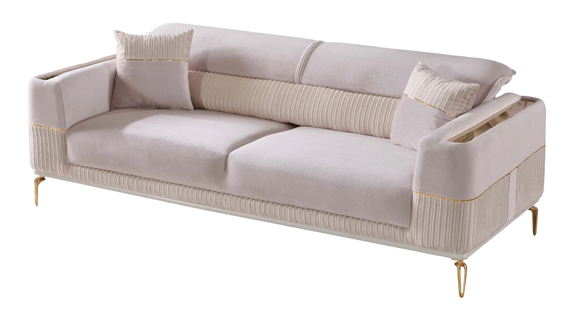 Berlin Beige 3-pieces (Sofa & Loveseat & Chair) Living Room Set - Image 8