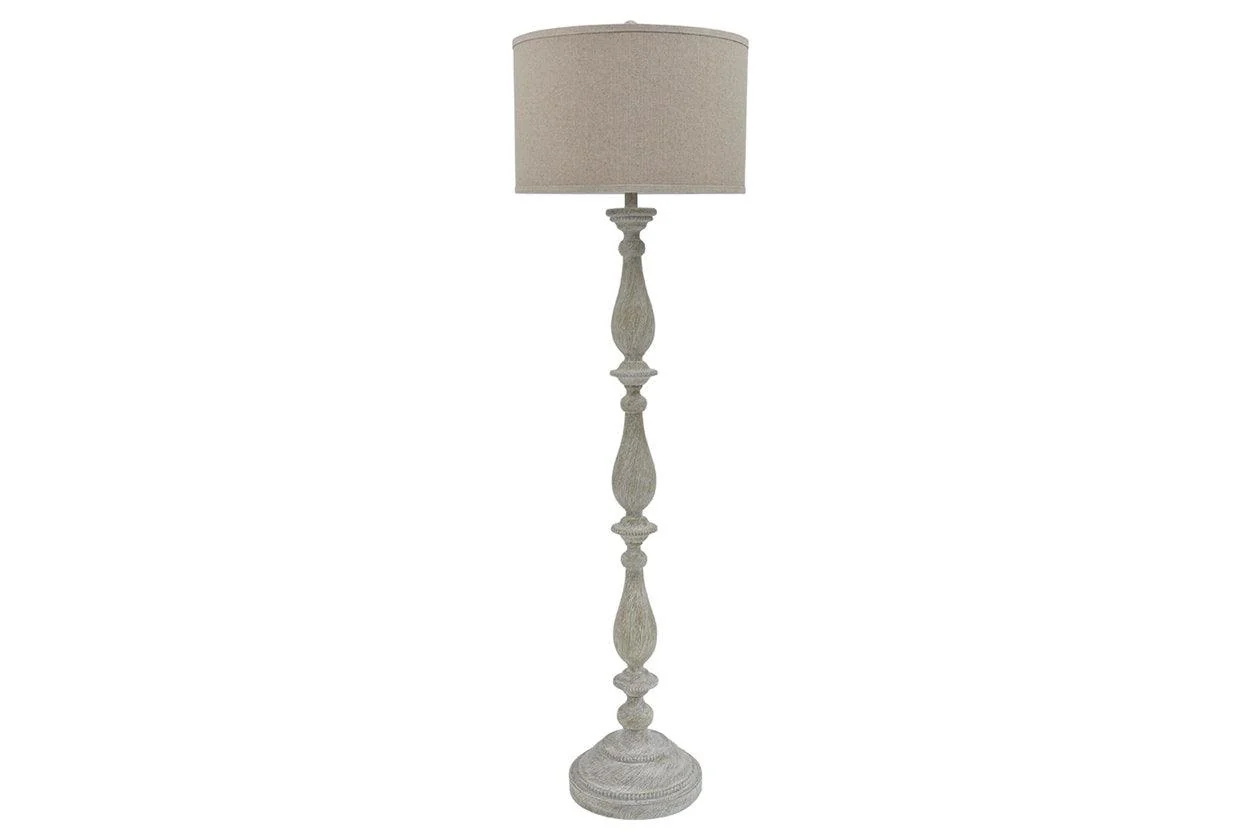 Bernadate Whitewash Floor Lamp