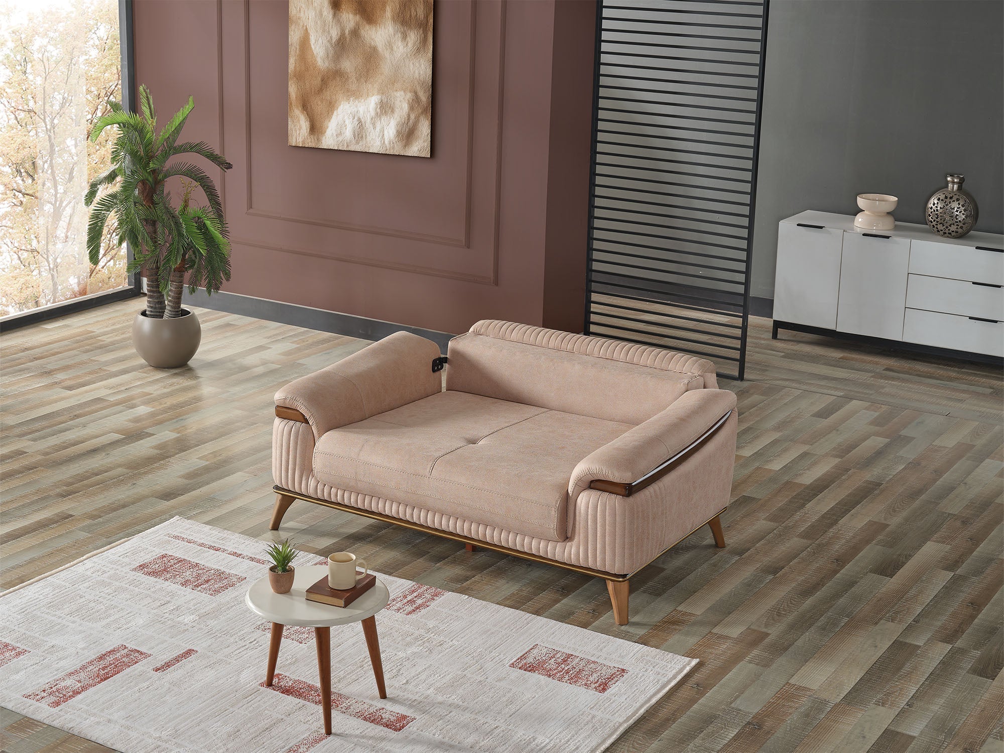 Beta Beige 3-pieces (Sofa & Loveseat & Chair) Living Room Set - Image 12
