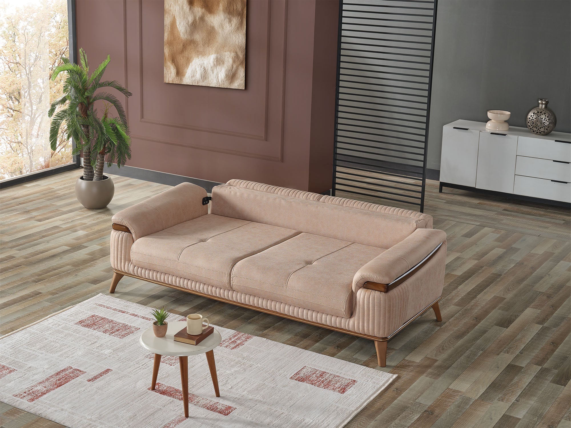 Beta Beige 3-pieces (Sofa & Loveseat & Chair) Living Room Set - Image 6