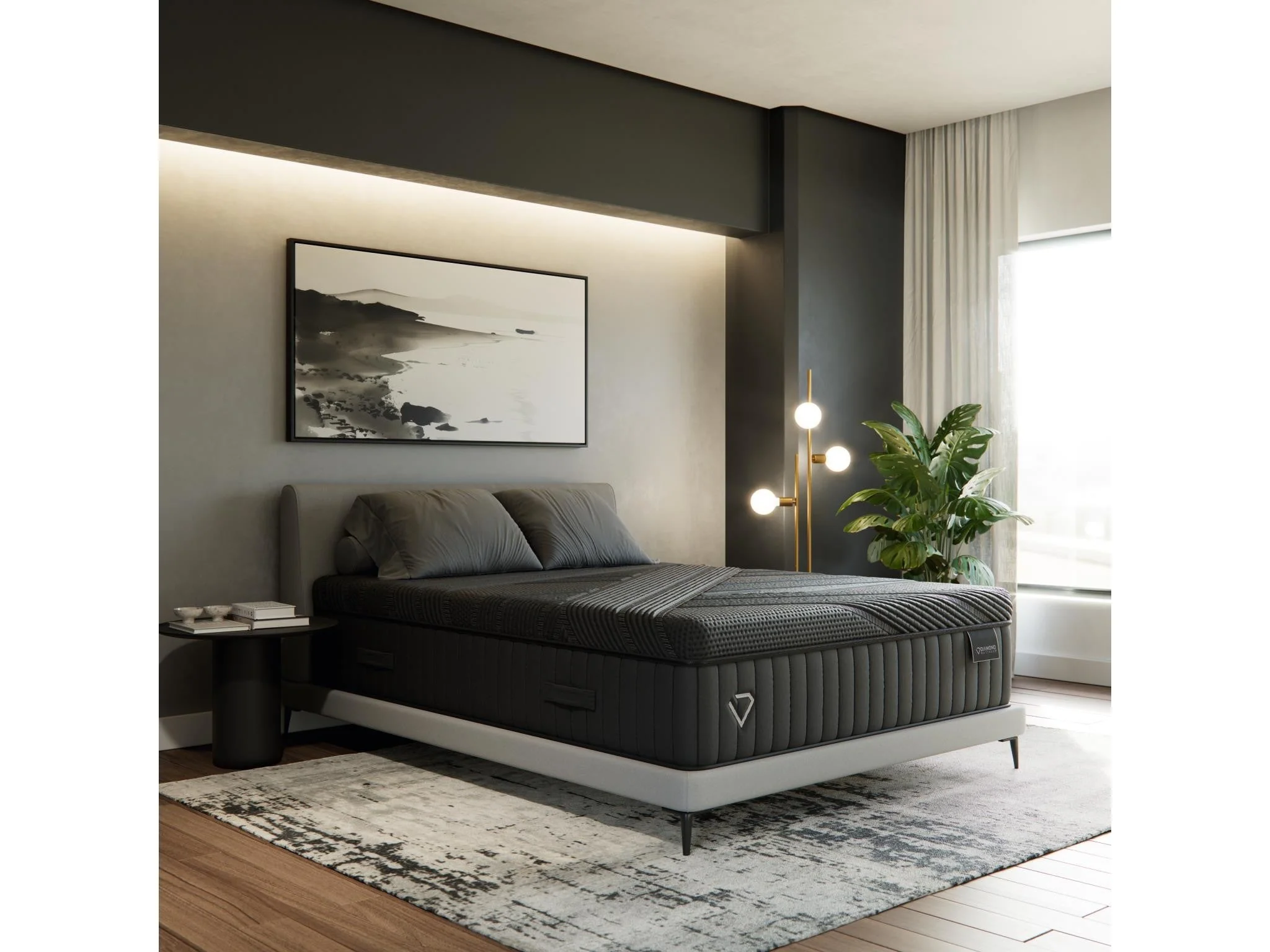 Black Diamond Summit Hybrid 15" Firm Black King Mattress