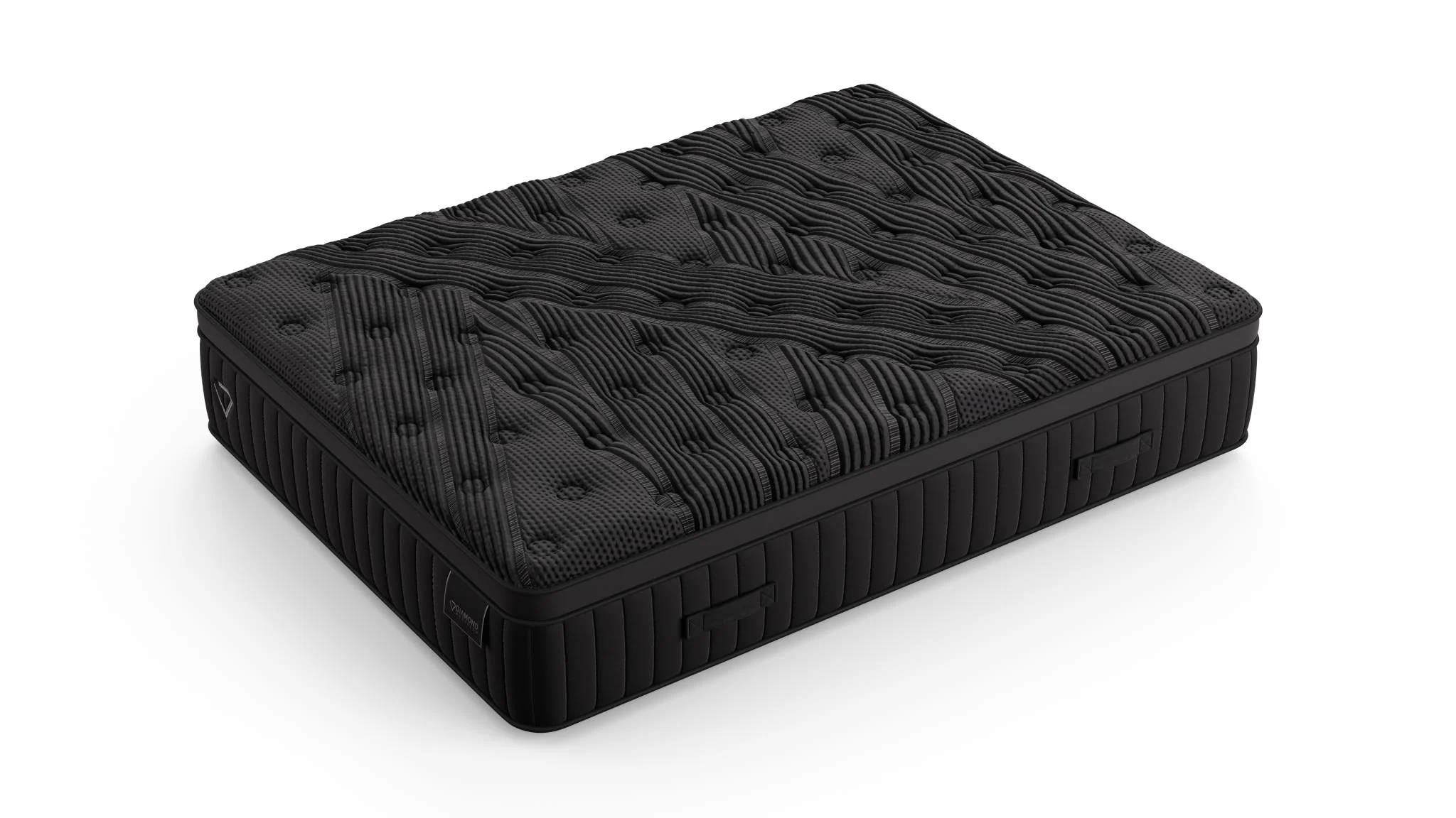 Black Diamond Telluride Luxe Quilted Hybrid 16" Plush Black California King Mattress - Image 3