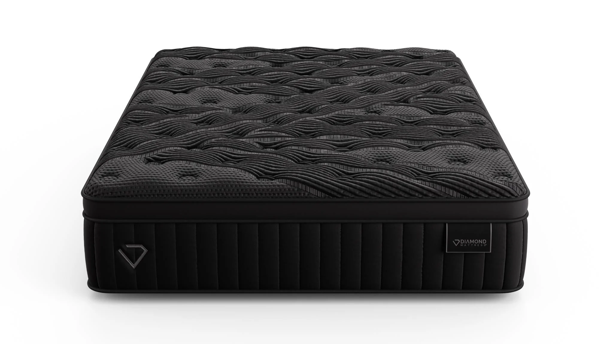Black Diamond Telluride Luxe Quilted Hybrid 16" Plush Black California King Mattress - Image 5