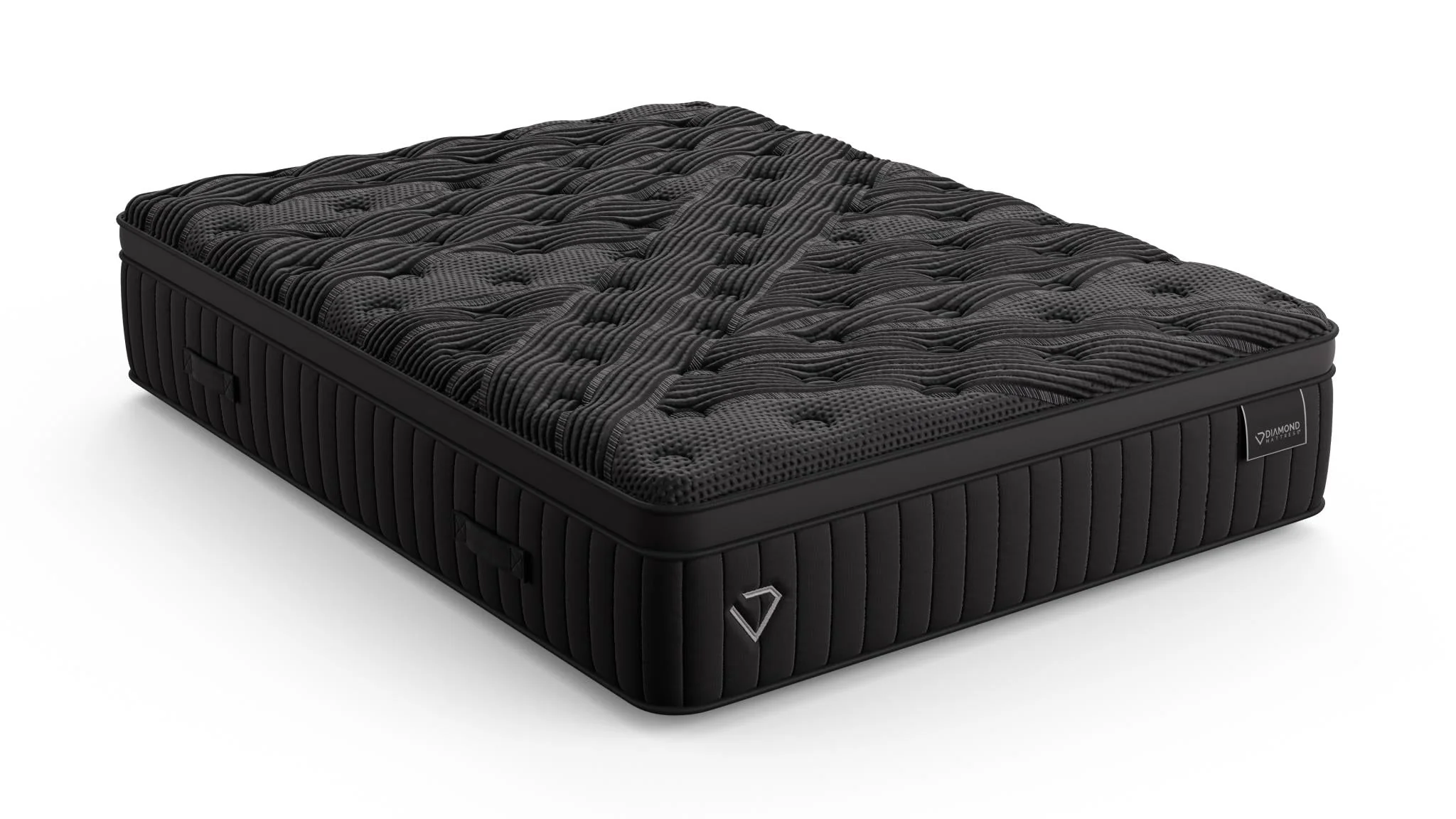 Black Diamond Telluride Luxe Quilted Hybrid 16" Plush Black California King Mattress - Image 7