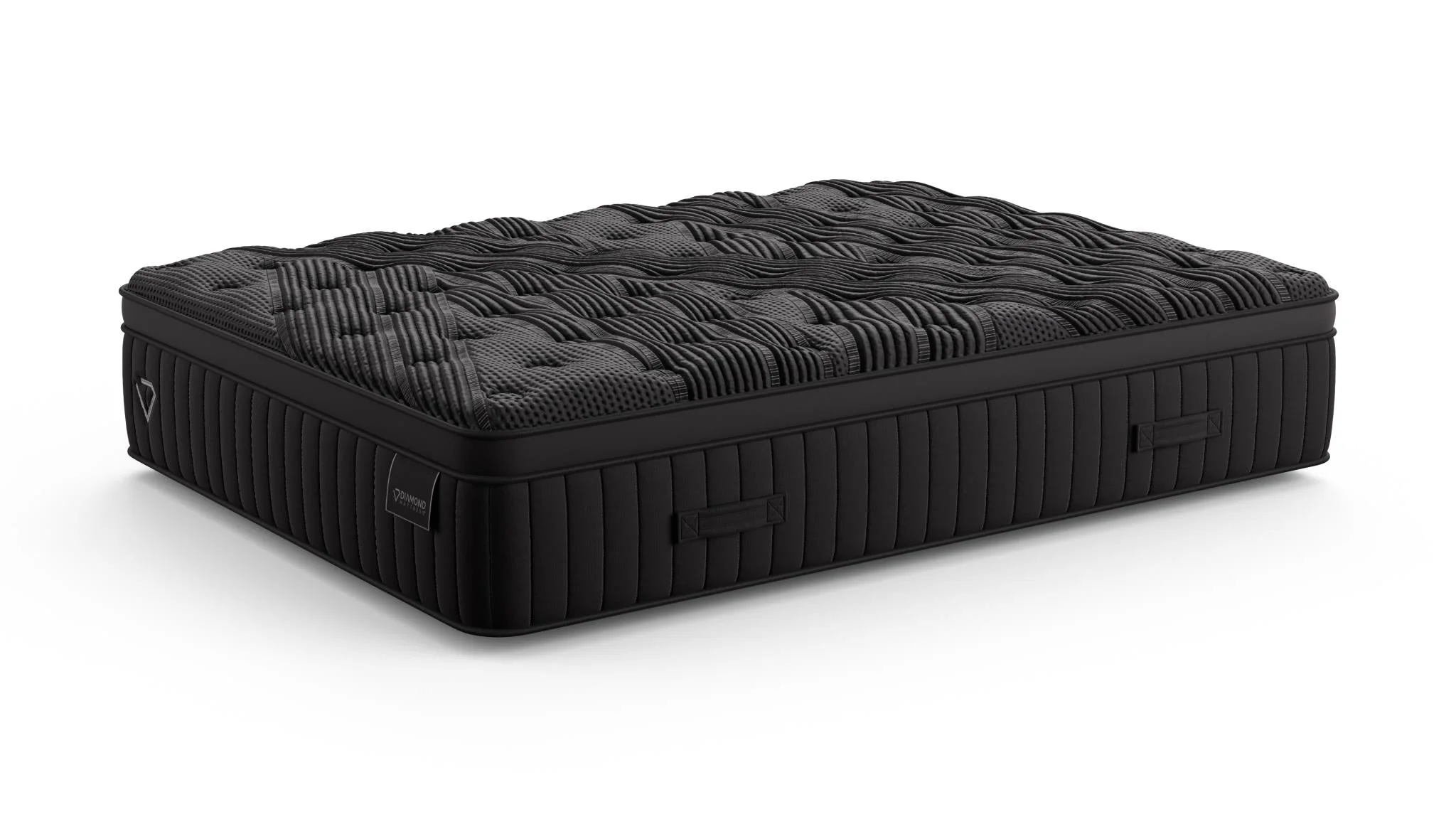 Black Diamond Whistler Luxe Quilted Hybrid 16" Medium Black California King Mattress - Image 4