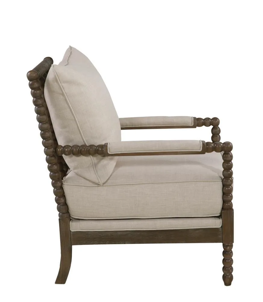 Blanchett Oatmeal/Natural Cushion Back Accent Chair - Image 6