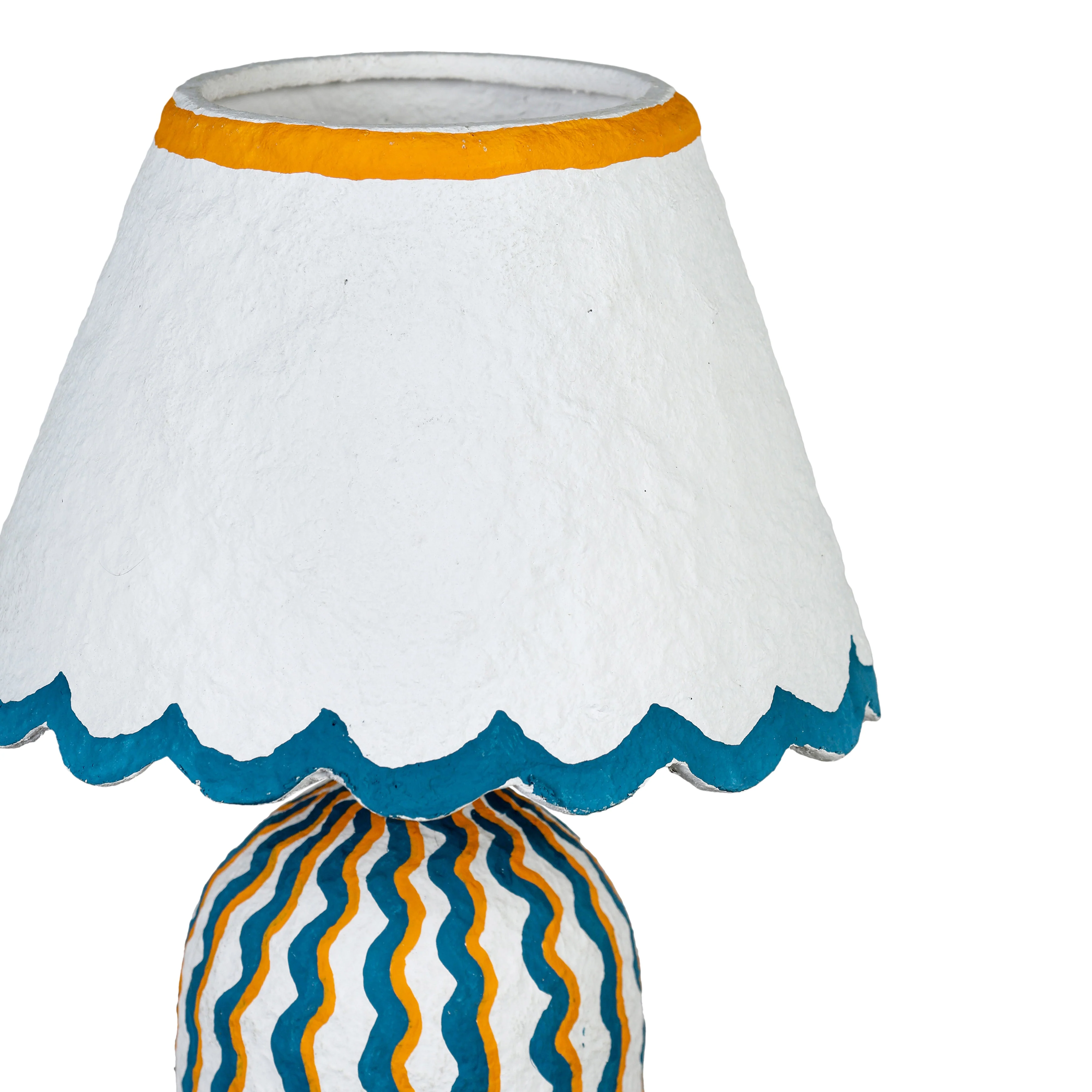 Blum Scalloped Cotton Mache Table Lamp - Image 9