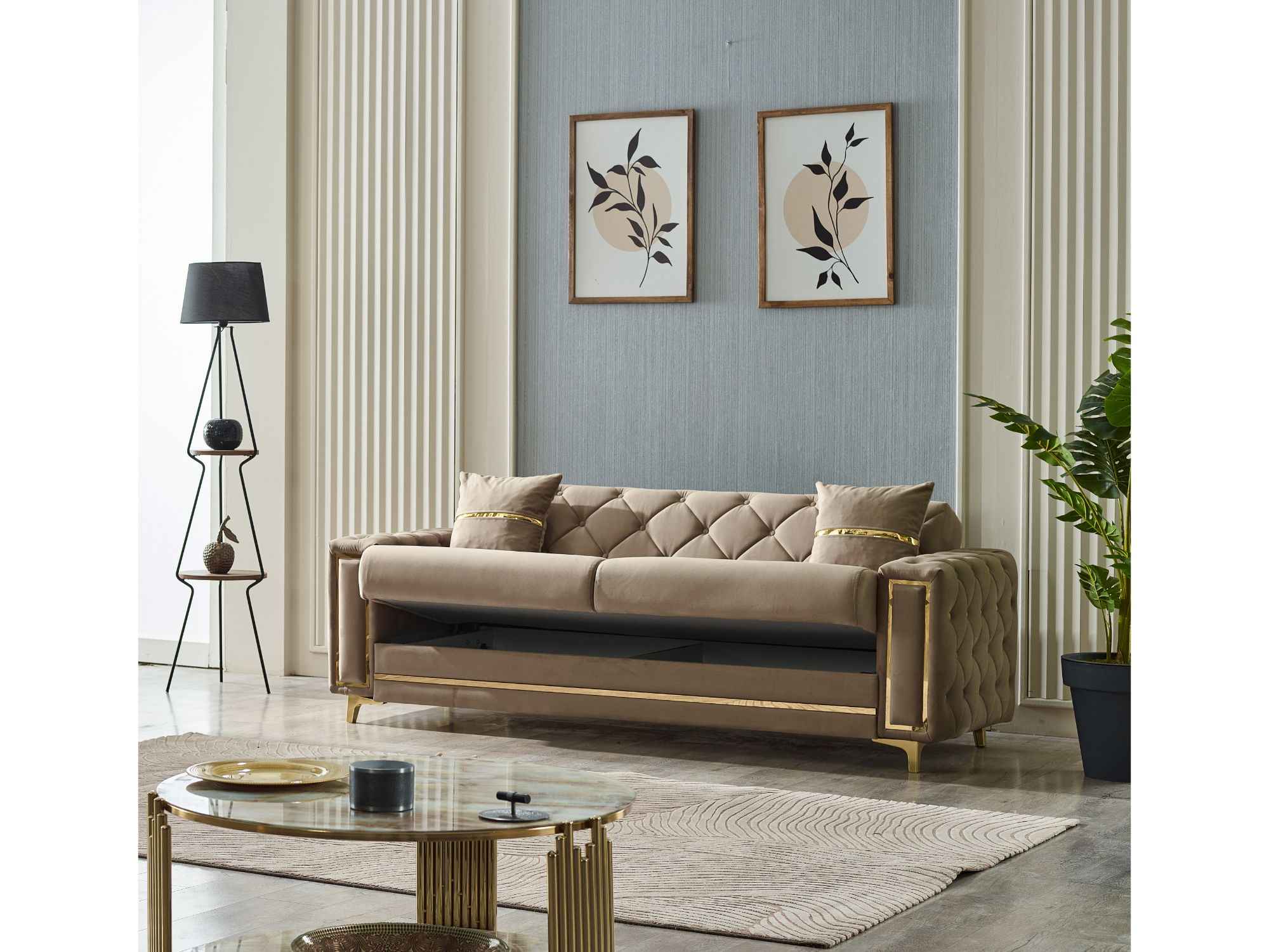 Bolivya Beige 3-pieces (Sofa & Loveseat & Chair) Living Room Set - Image 4