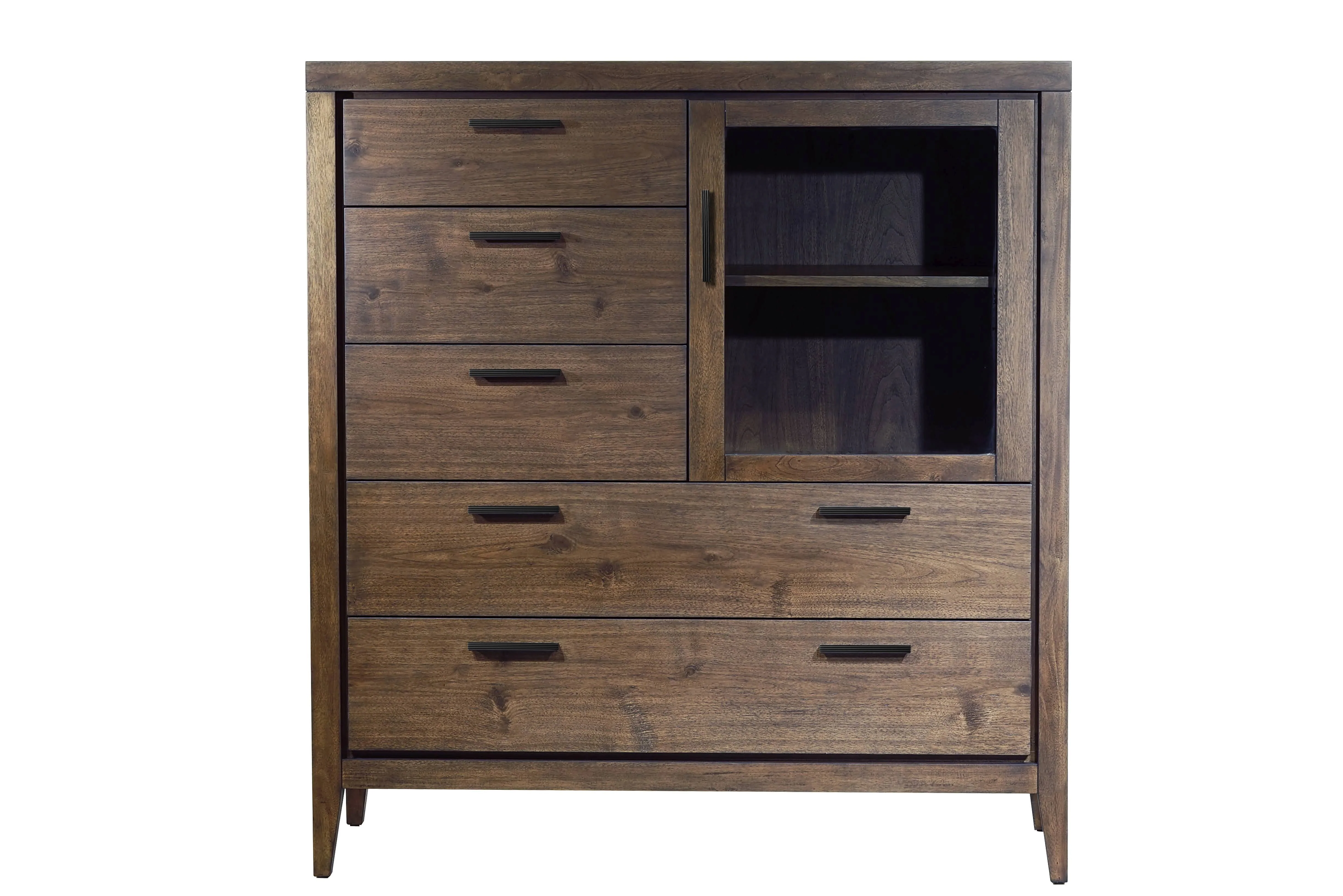 Boracay Five Drawer One Door Walnut Sweater Chest in Wild Oats Brown - Image 3
