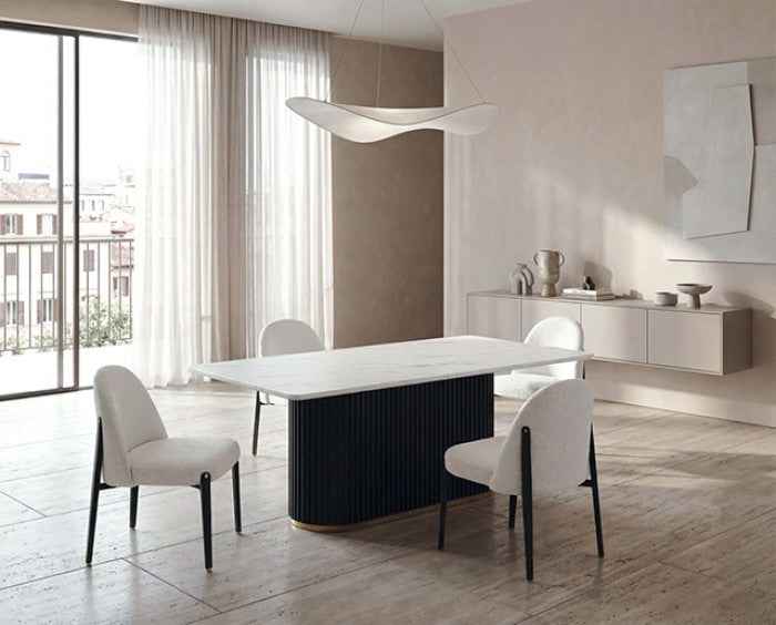 Borden Black/White 5-Piece Dining Room Set - Image 2