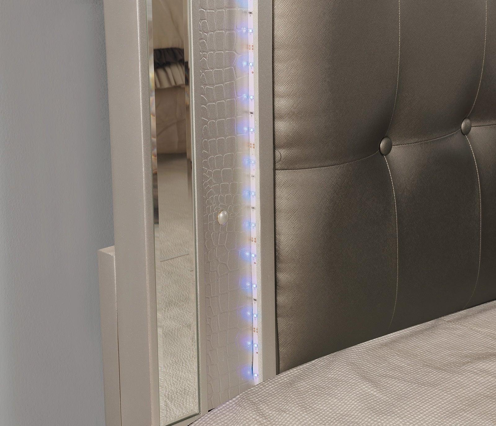 Brachium Silver California King Bed - Image 4